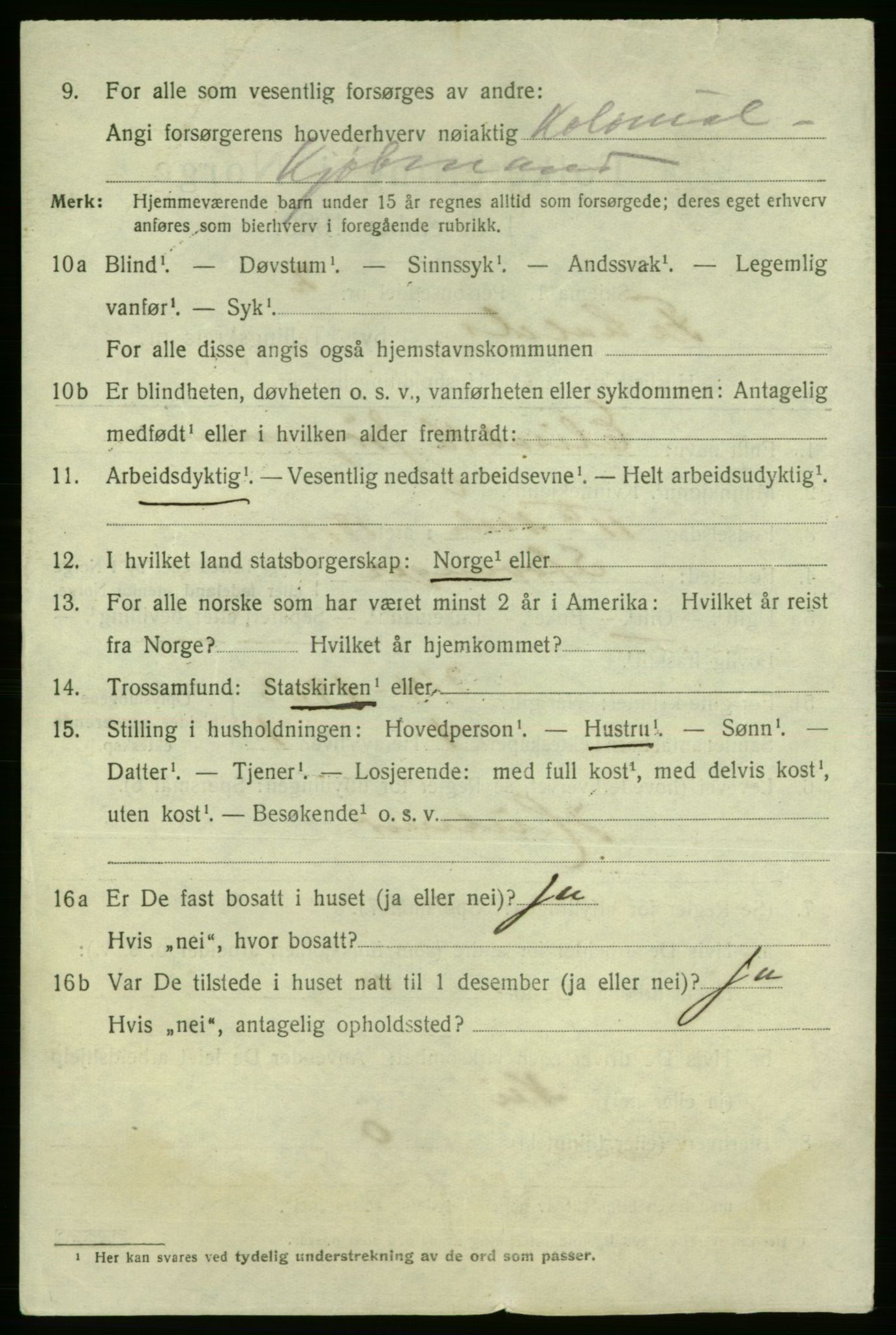 SAO, 1920 census for Fredrikshald, 1920, p. 18724