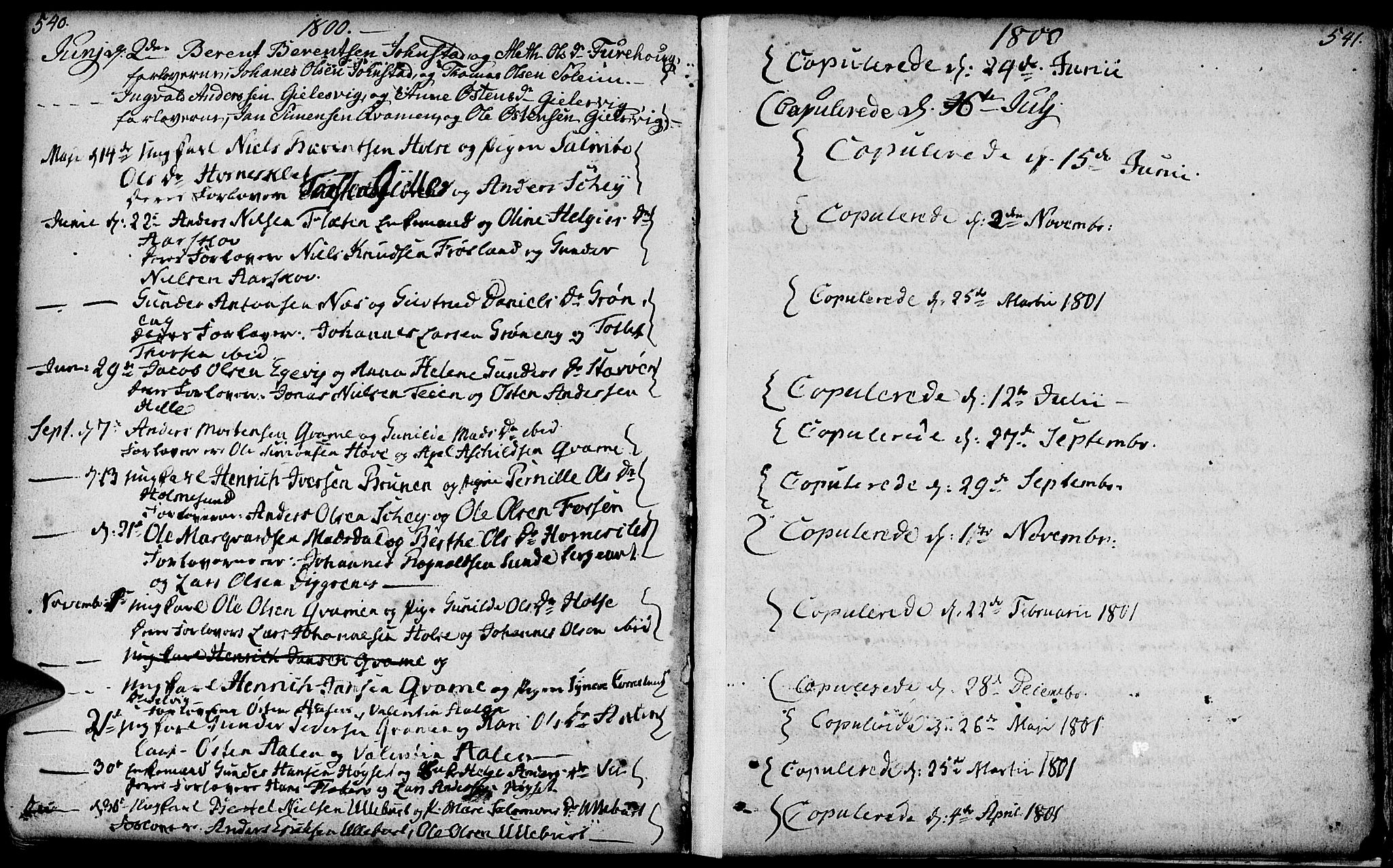 Førde sokneprestembete, AV/SAB-A-79901/H/Haa/Haaa/L0004: Parish register (official) no. A 4, 1781-1803, p. 540-541