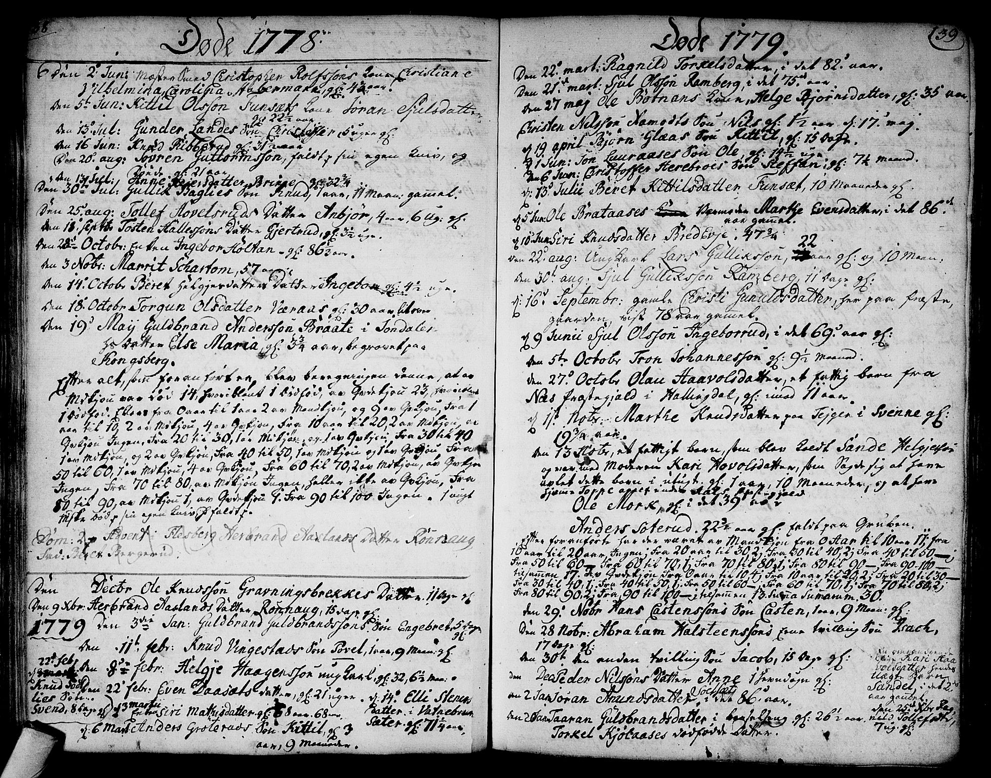 Flesberg kirkebøker, SAKO/A-18/F/Fa/L0003: Parish register (official) no. I 3, 1748-1790, p. 138-139