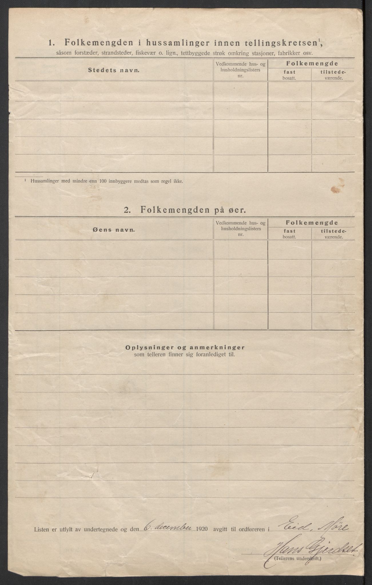 SAT, 1920 census for Eid, 1920, p. 12