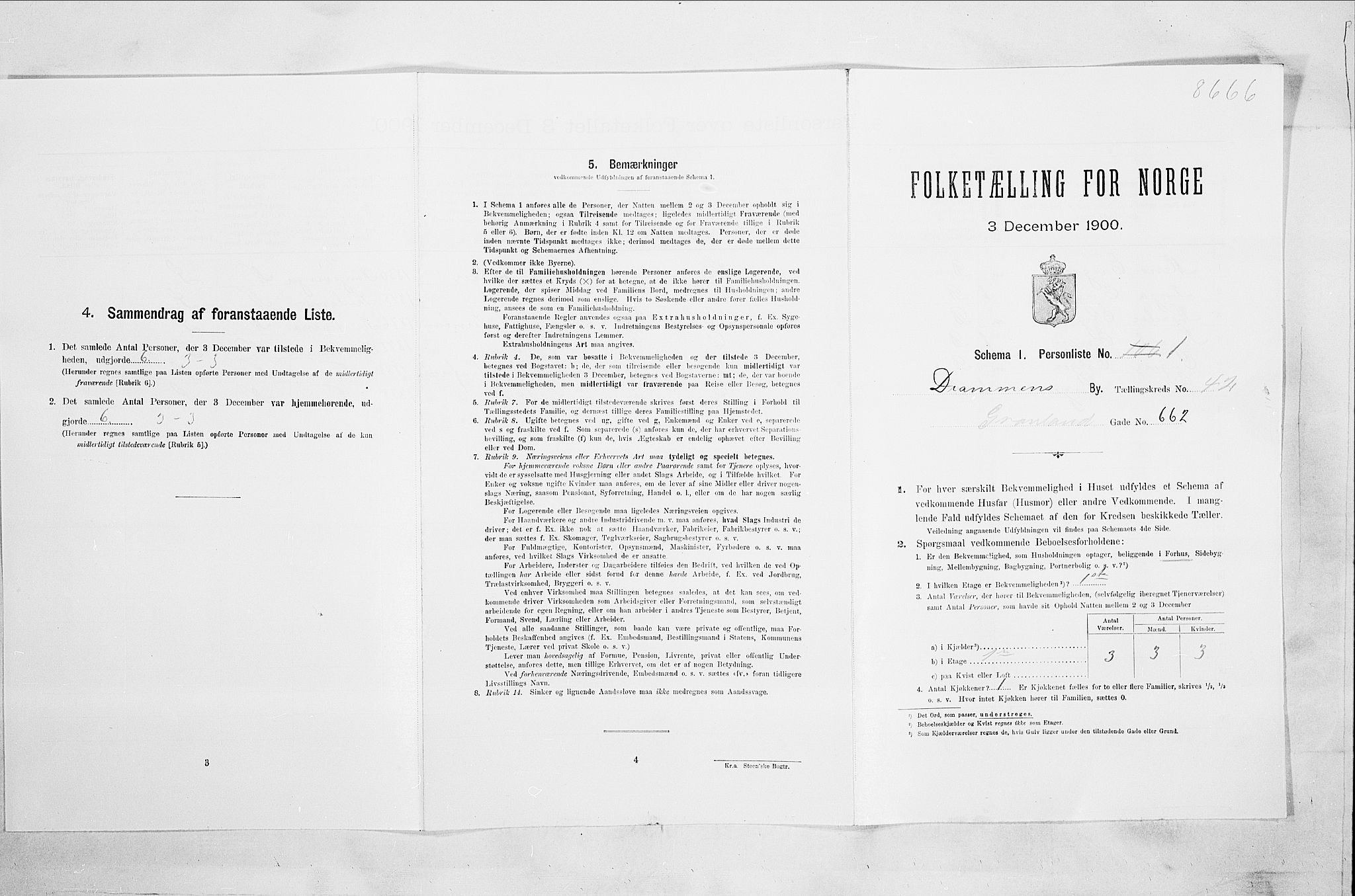 RA, 1900 census for Drammen, 1900, p. 7820