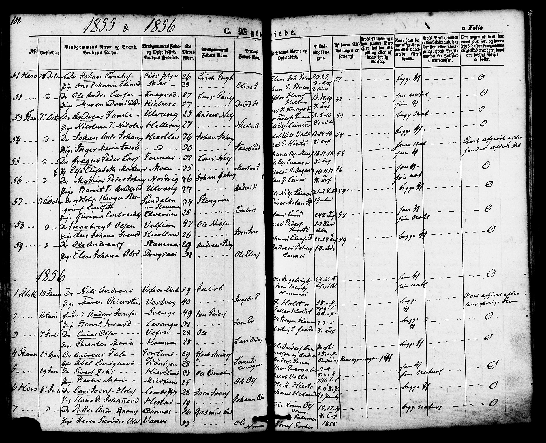 Ministerialprotokoller, klokkerbøker og fødselsregistre - Nordland, AV/SAT-A-1459/830/L0448: Parish register (official) no. 830A12, 1855-1878, p. 108