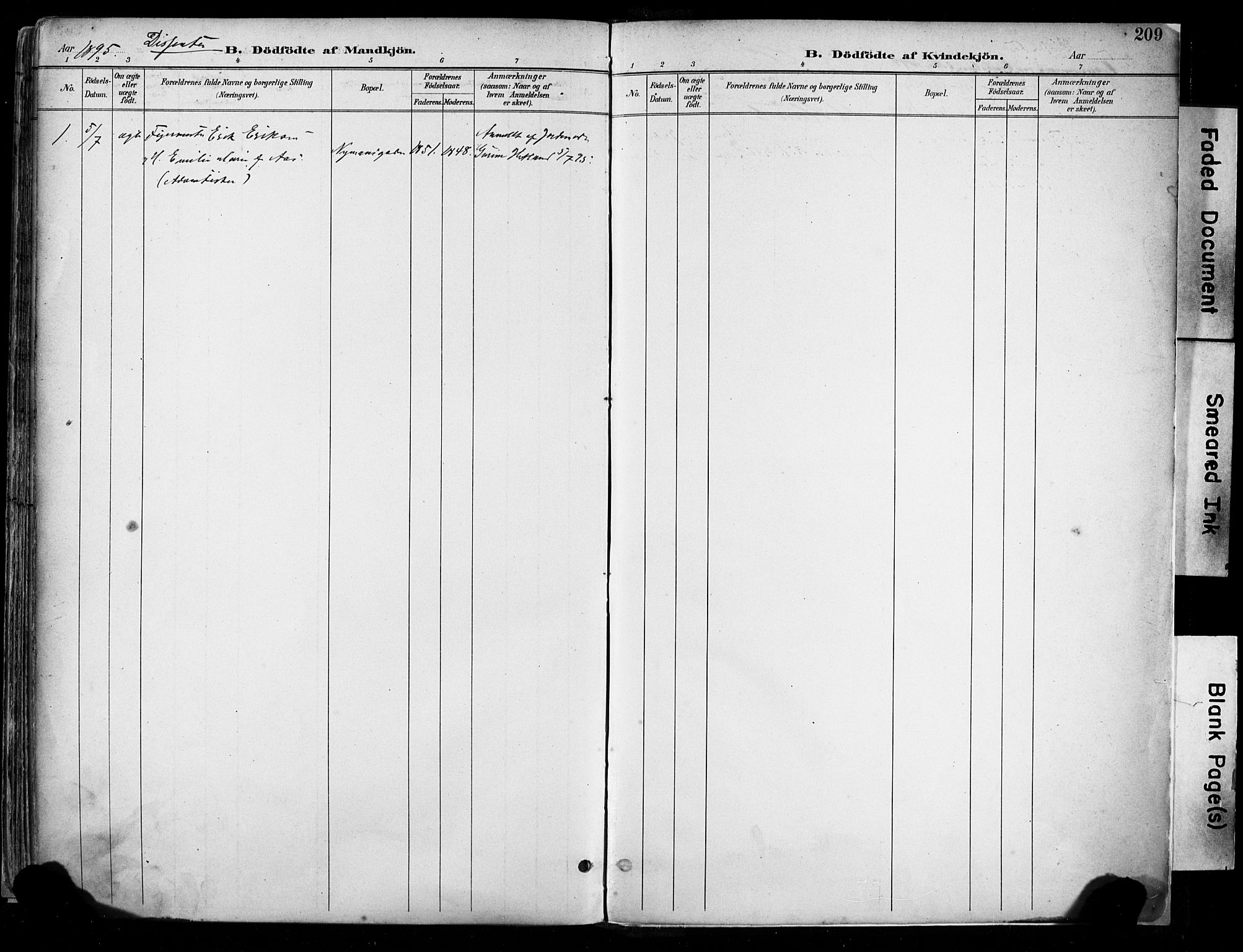 St. Johannes sokneprestkontor, SAST/A-101814/001/30/30BA/L0004: Parish register (official) no. A 4, 1891-1899, p. 209