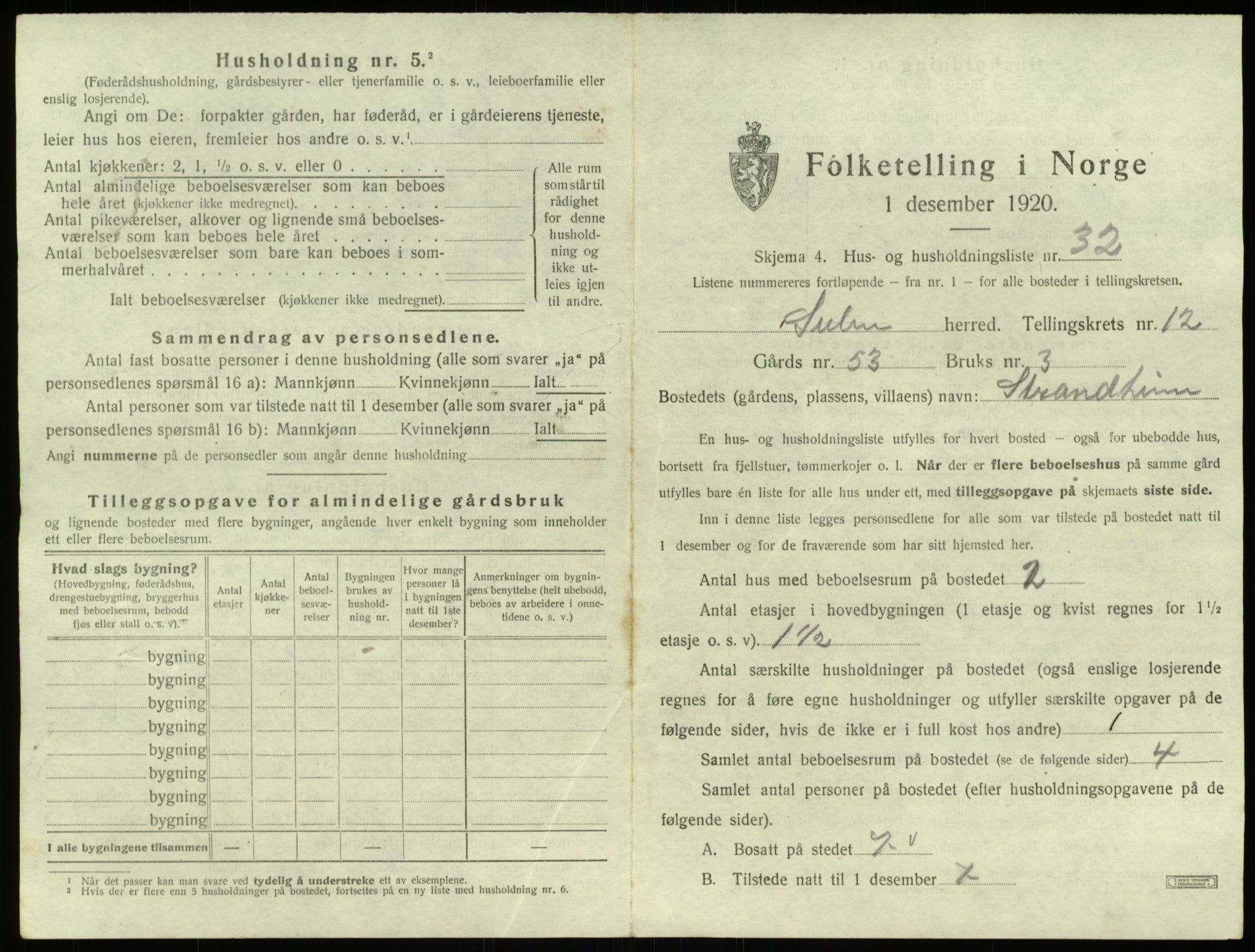 SAB, 1920 census for Solund, 1920, p. 674