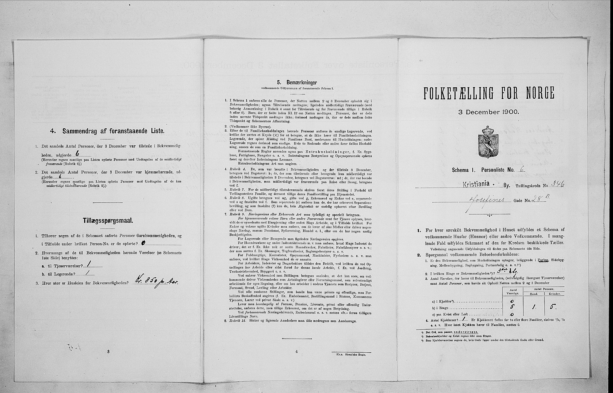SAO, 1900 census for Kristiania, 1900, p. 44357