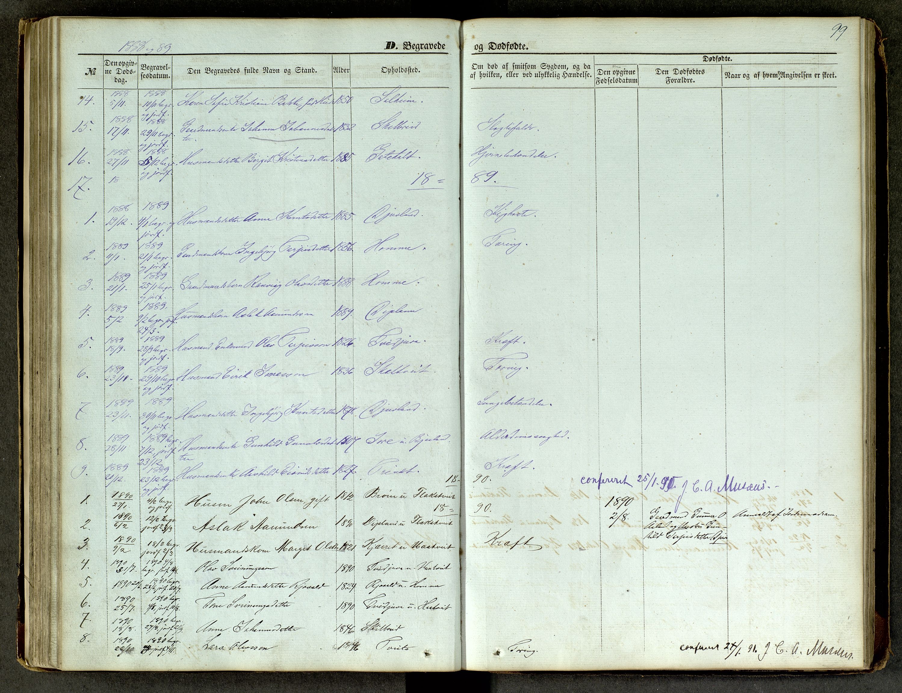 Lårdal kirkebøker, SAKO/A-284/G/Ga/L0002: Parish register (copy) no. I 2, 1861-1890, p. 99