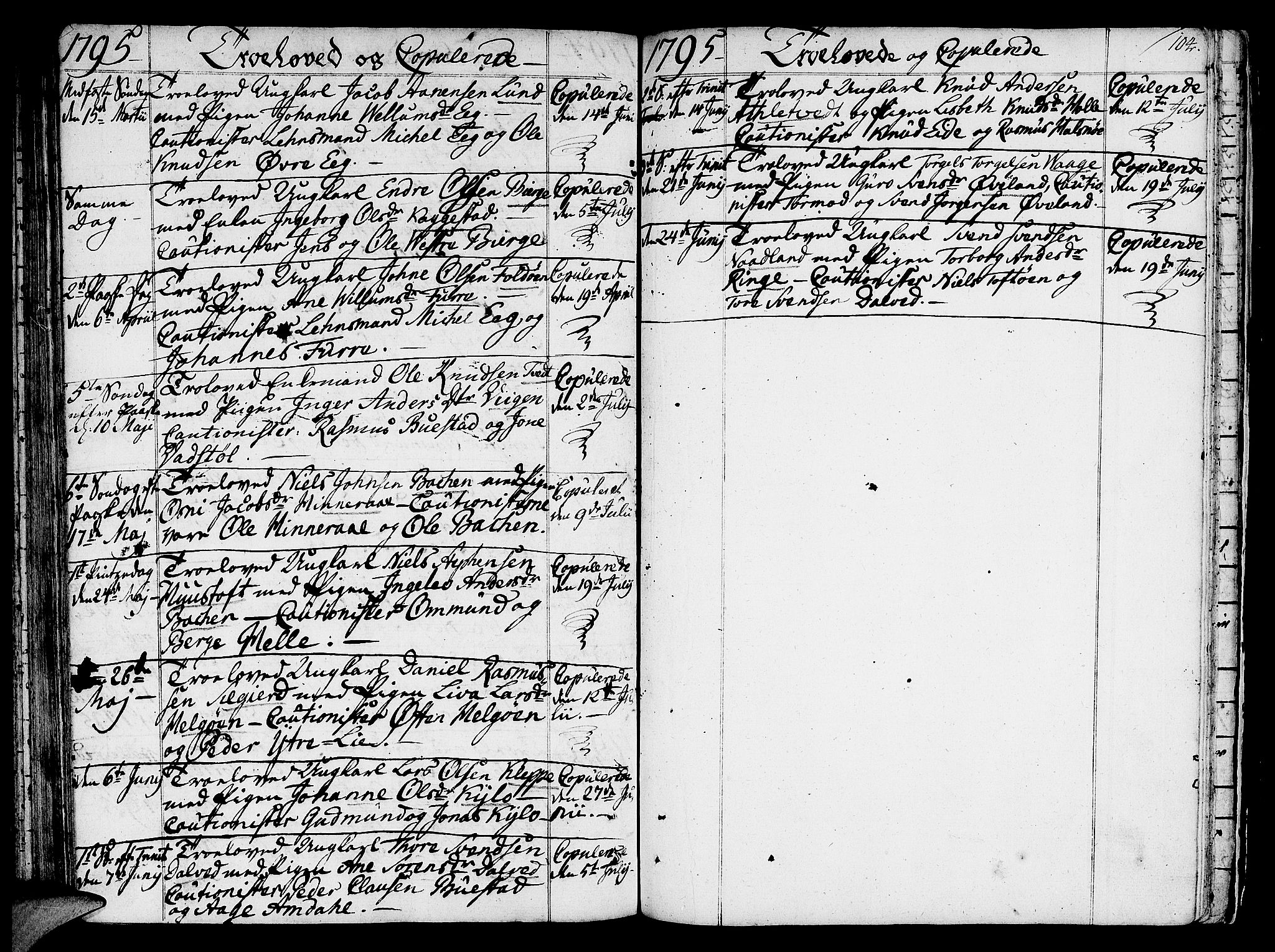 Nedstrand sokneprestkontor, AV/SAST-A-101841/01/IV: Parish register (official) no. A 4, 1779-1795, p. 104