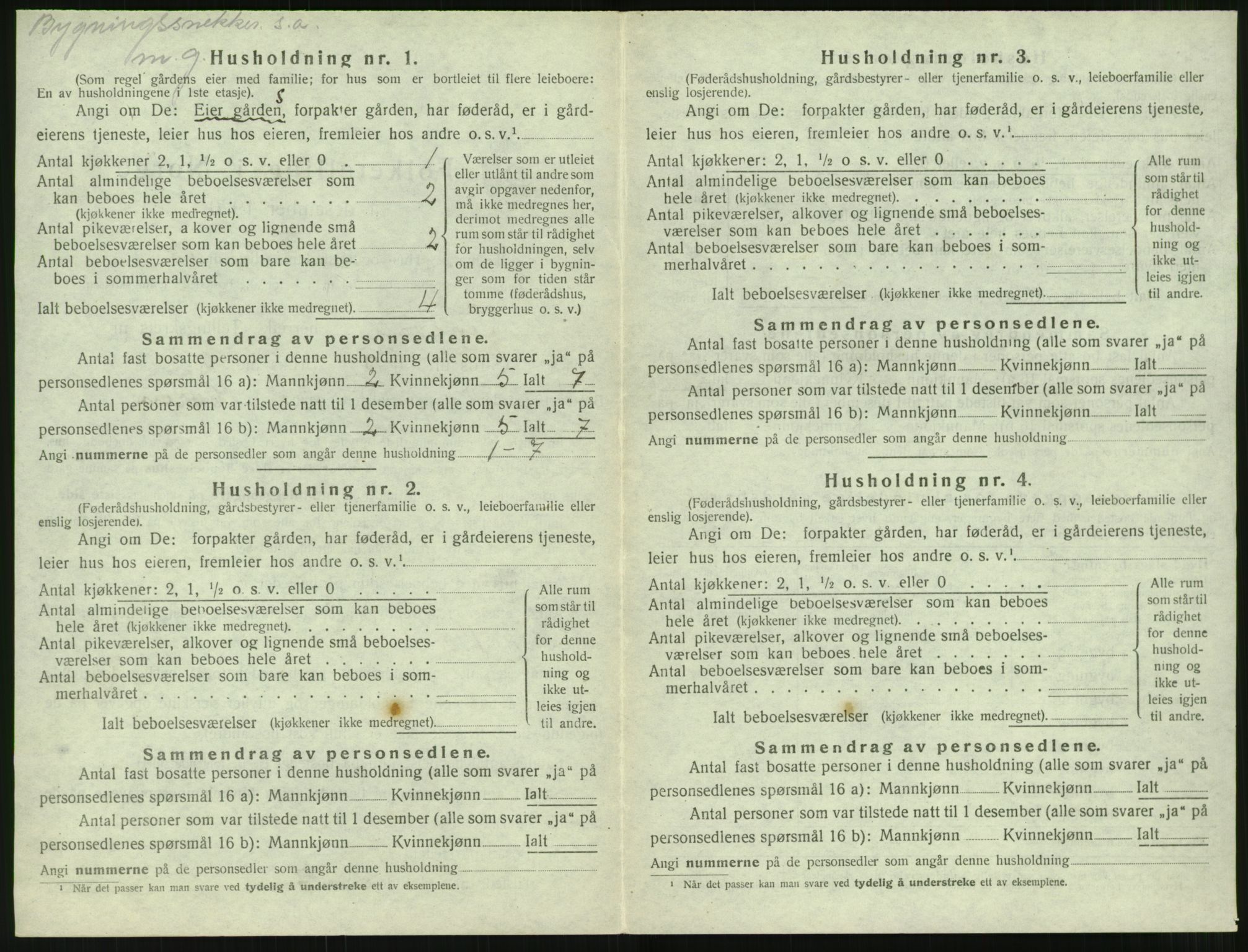 SAT, 1920 census for Tingvoll, 1920, p. 845