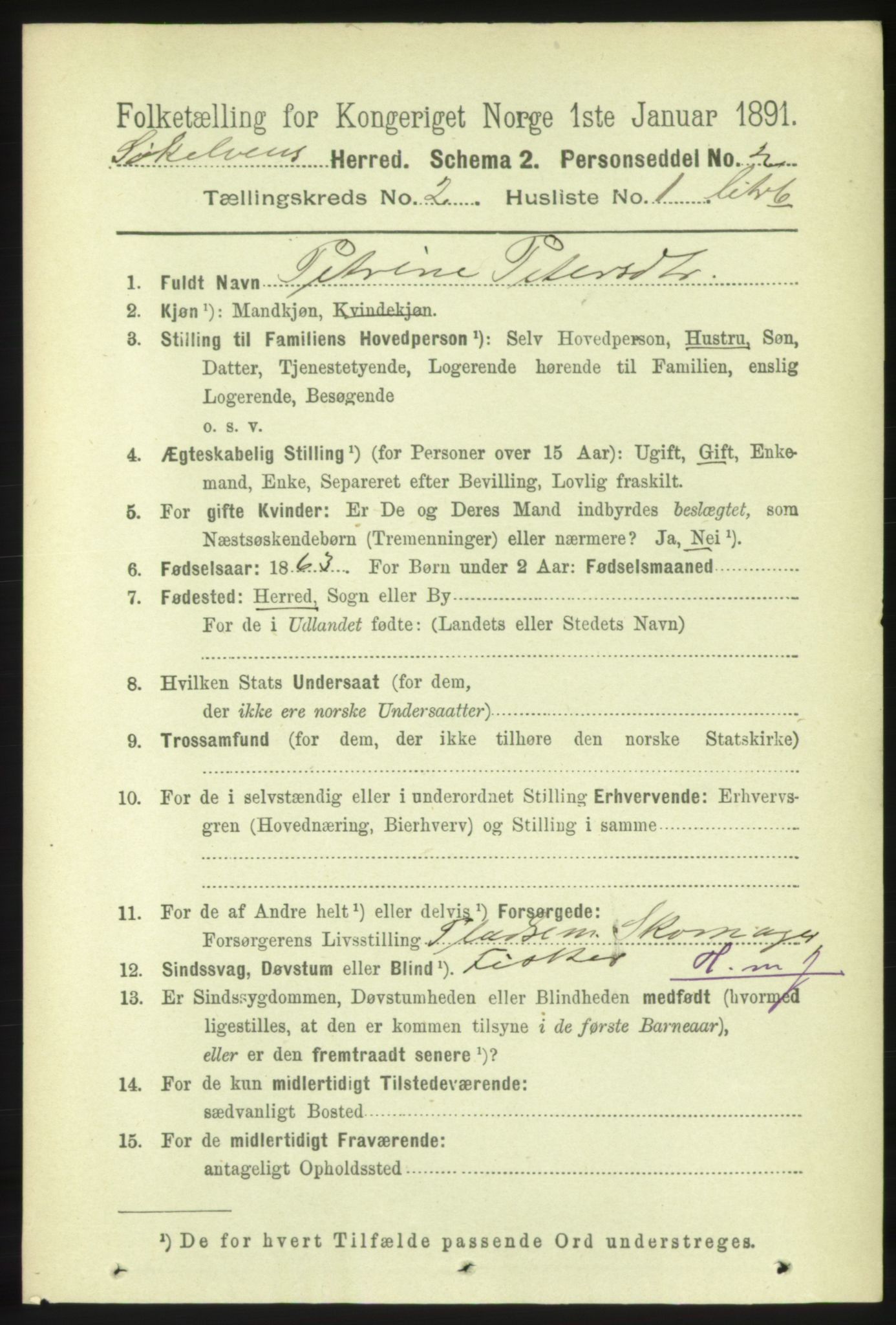 RA, 1891 census for 1528 Sykkylven, 1891, p. 1473