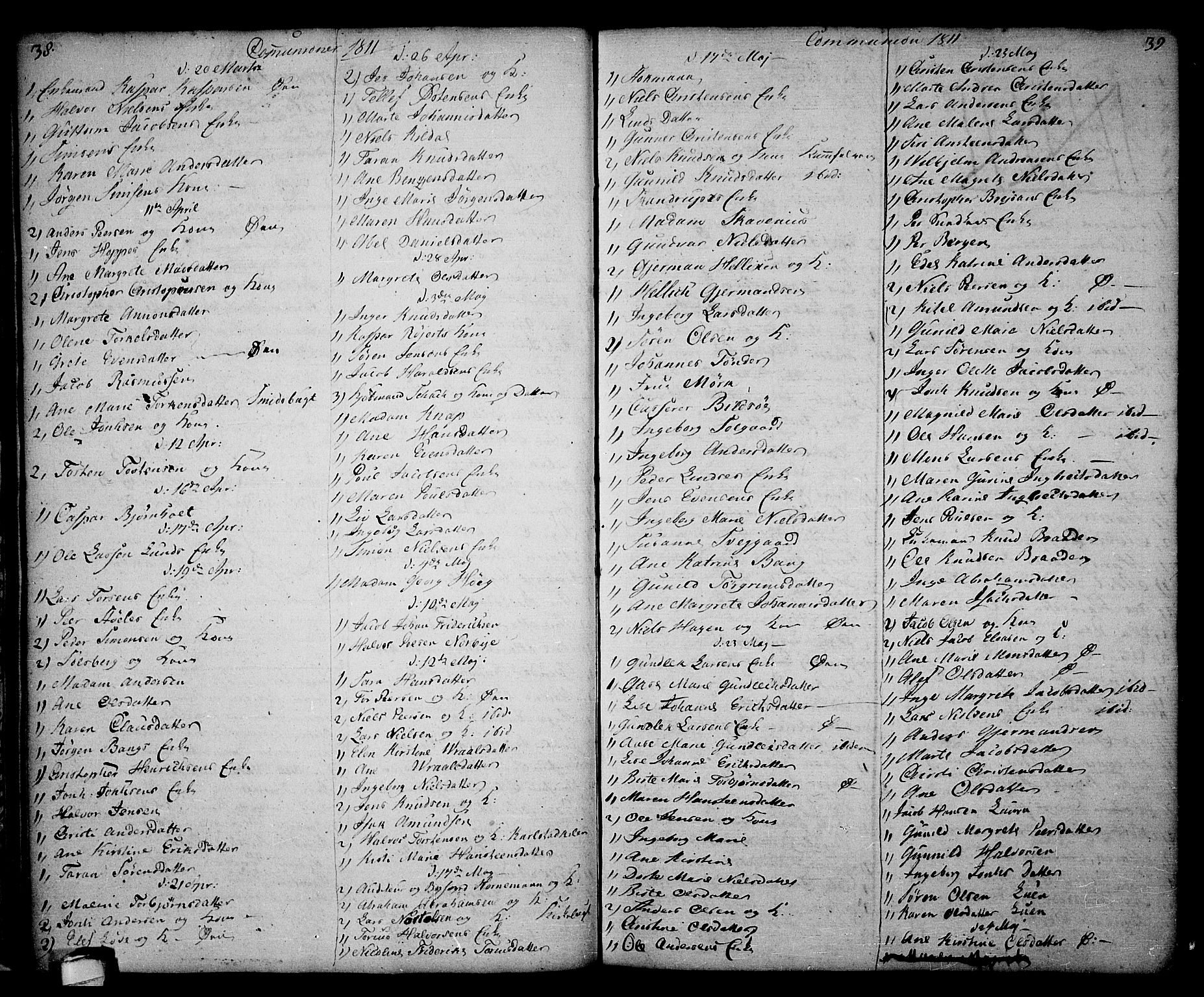 Kragerø kirkebøker, SAKO/A-278/G/Ga/L0001: Parish register (copy) no. 1 /1, 1806-1811, p. 38-39
