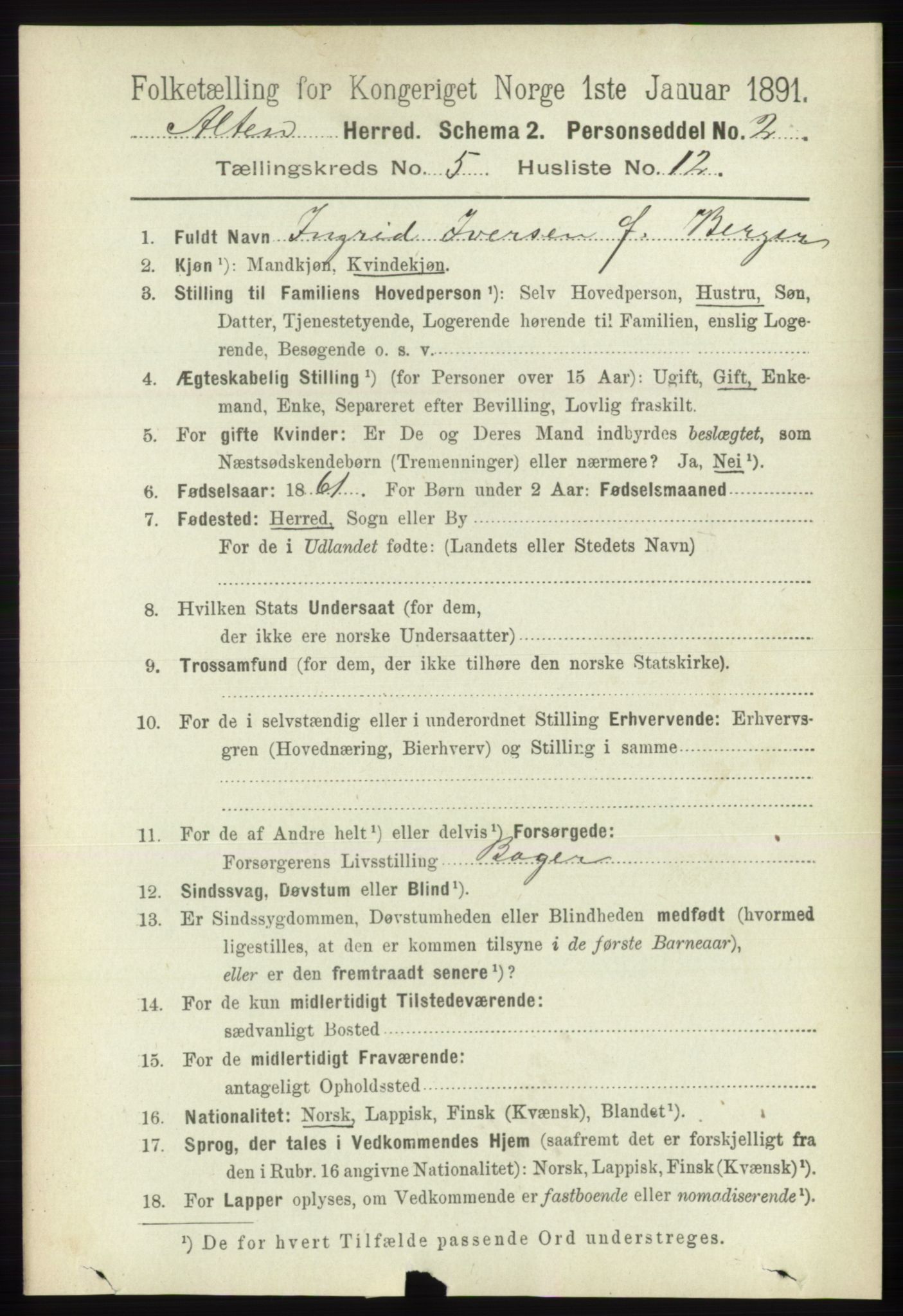 RA, 1891 census for 2012 Alta, 1891, p. 1713