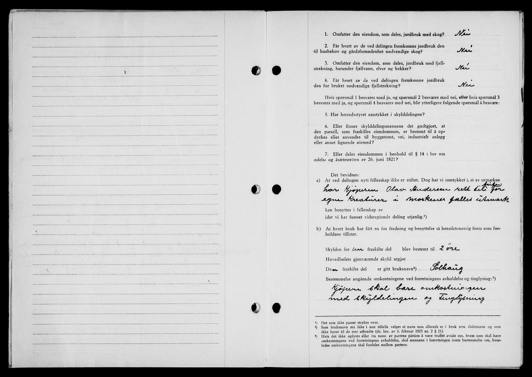 Lofoten sorenskriveri, SAT/A-0017/1/2/2C/L0011a: Mortgage book no. 11a, 1943-1943, Diary no: : 1267/1943