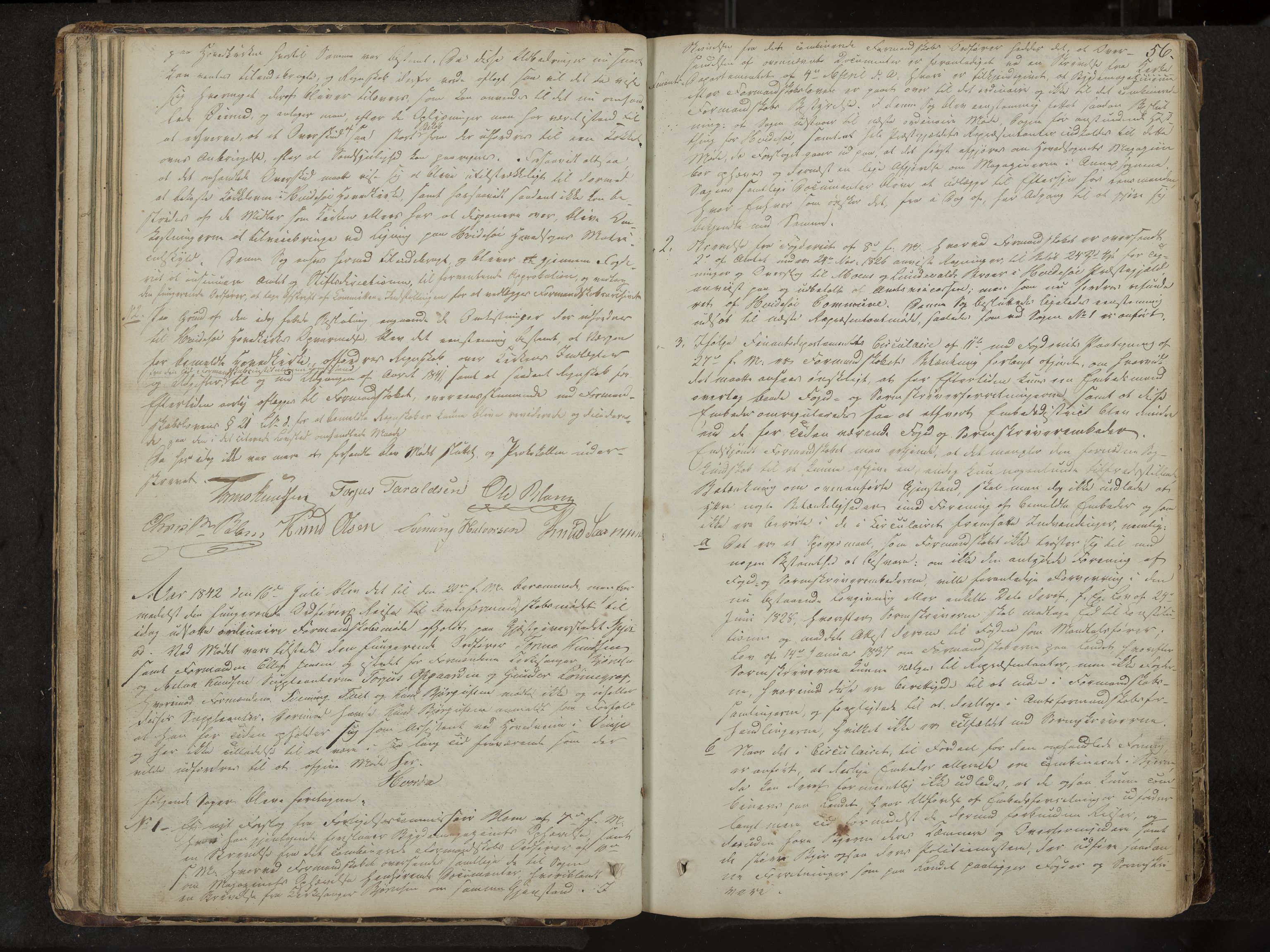 Kviteseid formannskap og sentraladministrasjon, IKAK/0829021/A/Aa/L0001: Møtebok med register, 1837-1866, p. 56