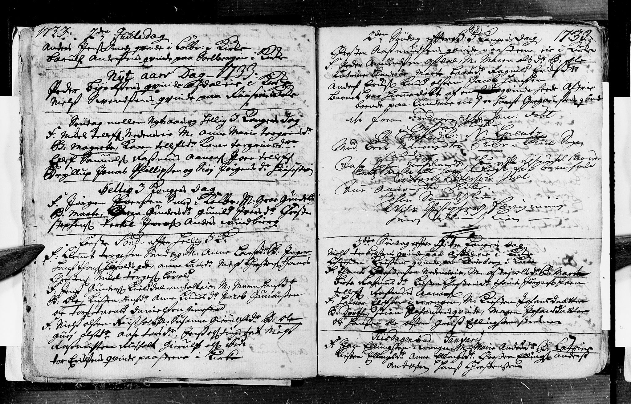 Øyestad sokneprestkontor, AV/SAK-1111-0049/F/Fa/L0004: Parish register (official) no. A 4, 1730-1750, p. 28