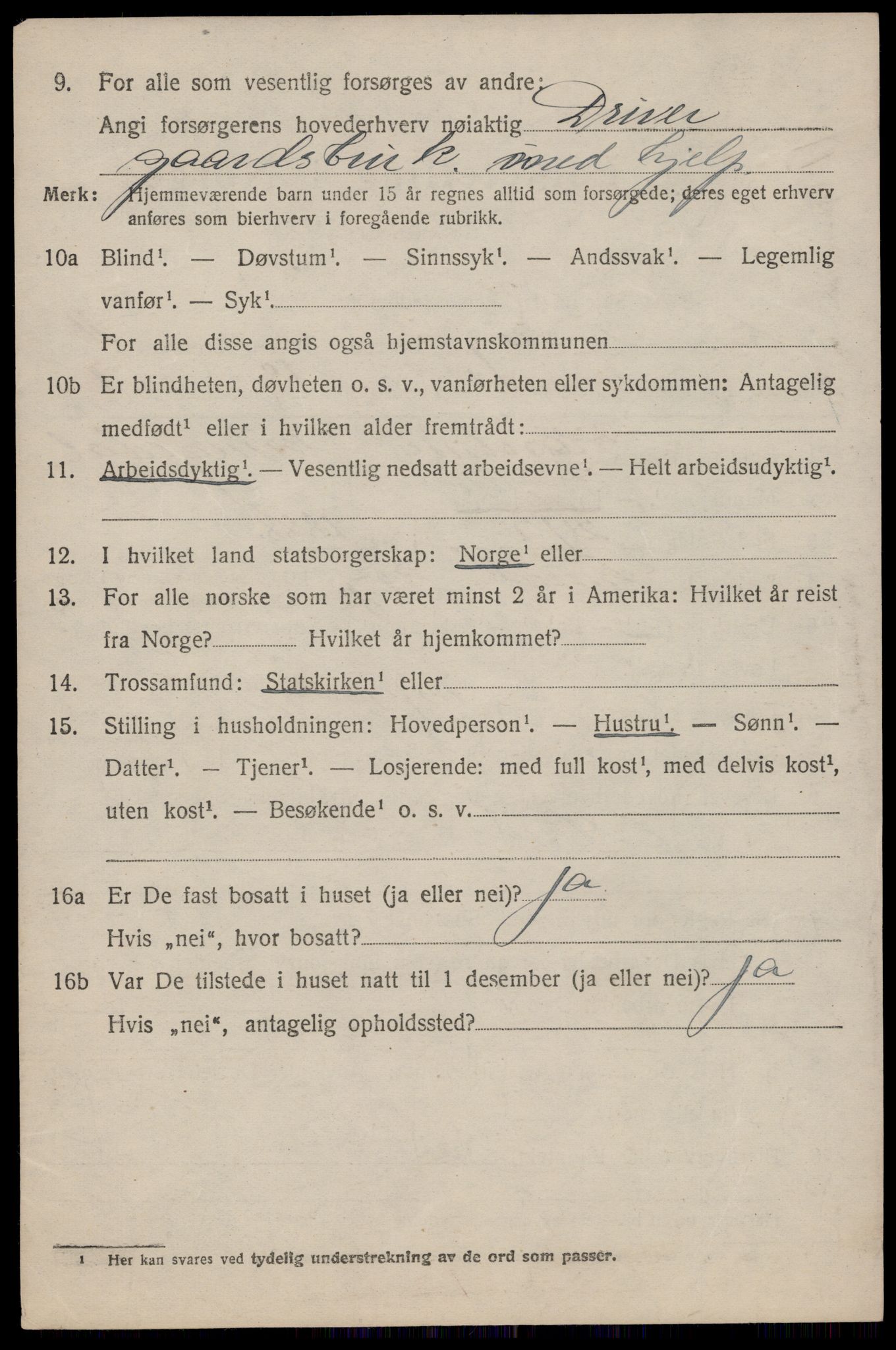 SAST, 1920 census for Lund, 1920, p. 2123