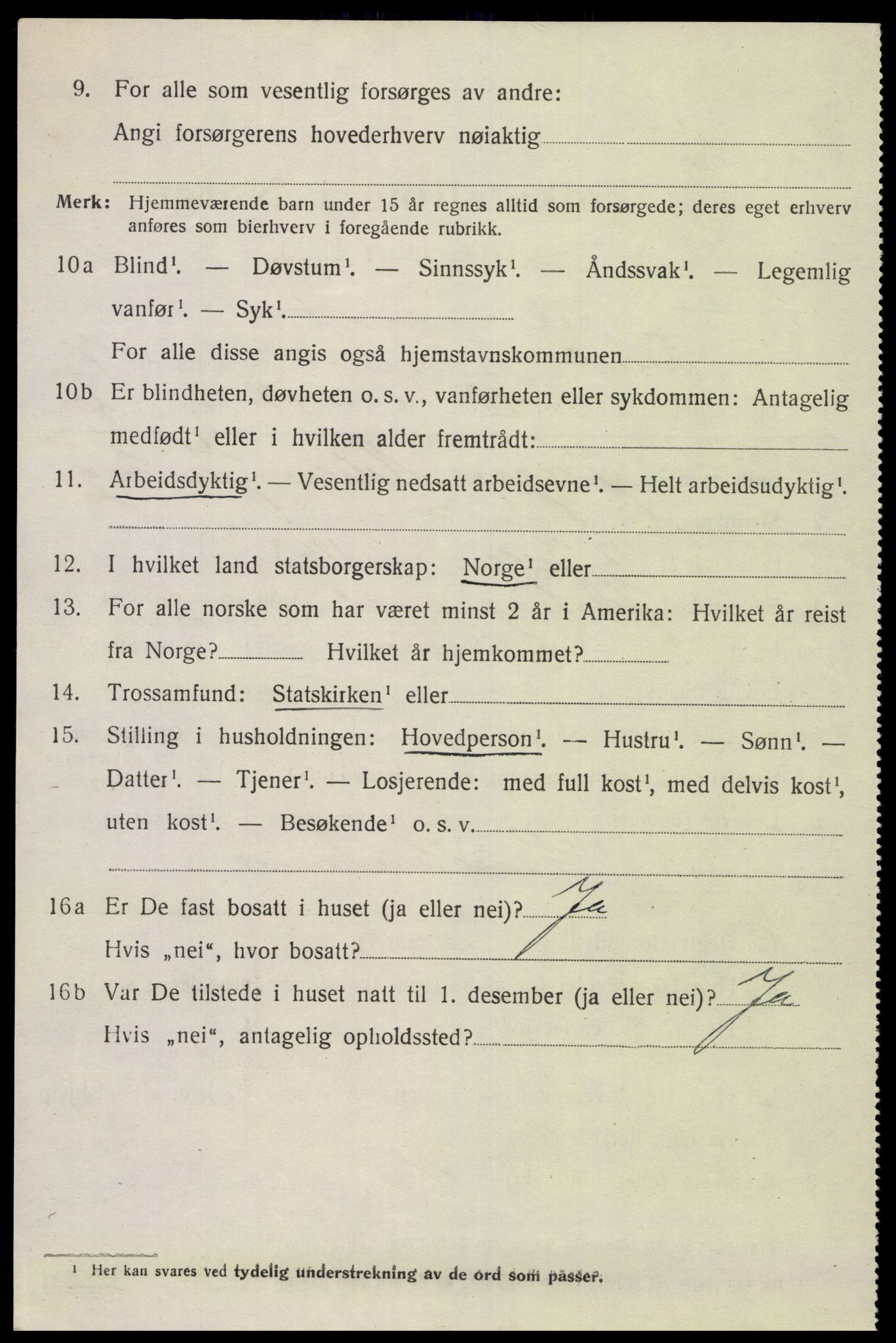 SAK, 1920 census for Tveit, 1920, p. 3387