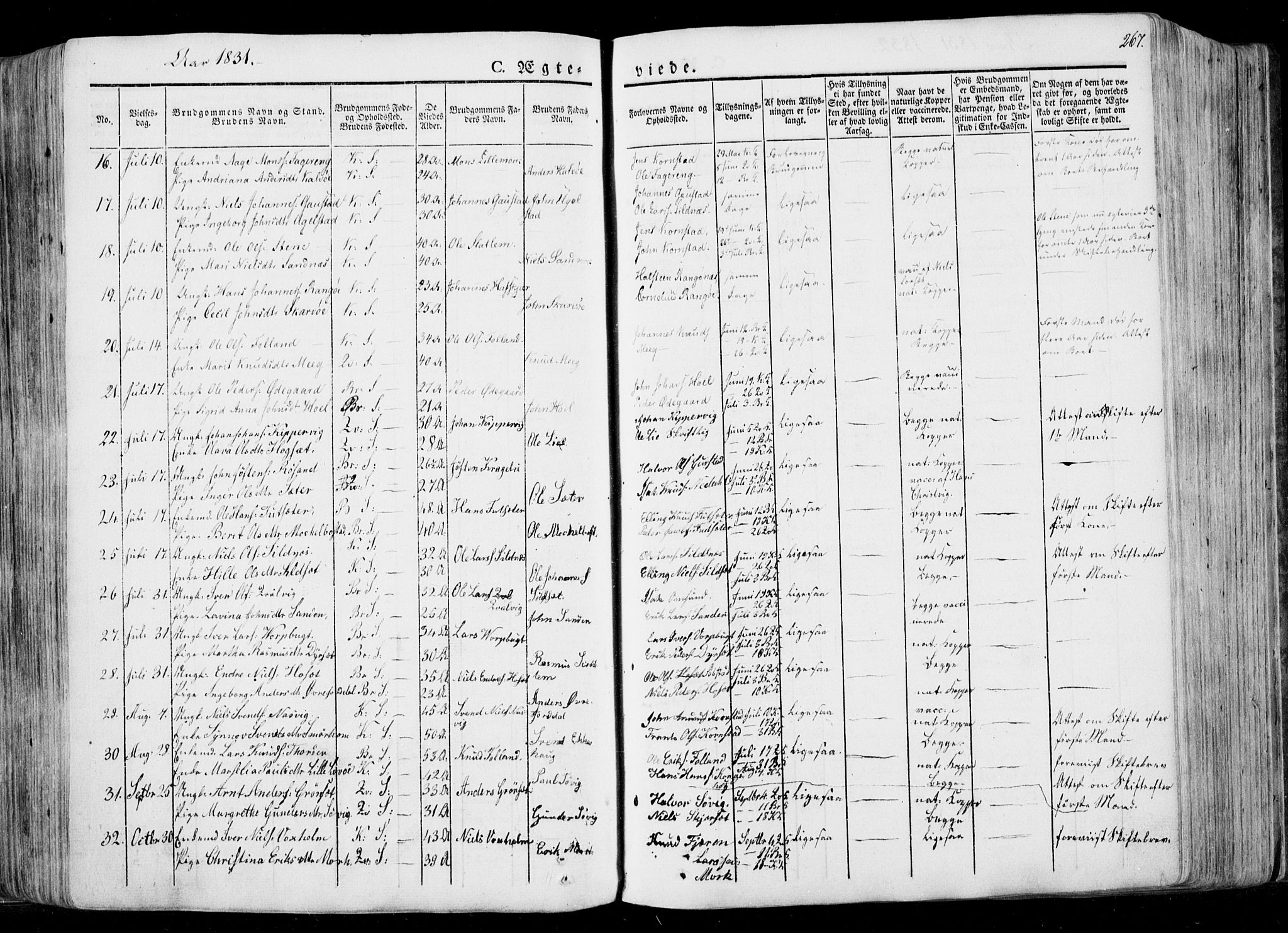 Ministerialprotokoller, klokkerbøker og fødselsregistre - Møre og Romsdal, SAT/A-1454/568/L0803: Parish register (official) no. 568A10, 1830-1853, p. 267