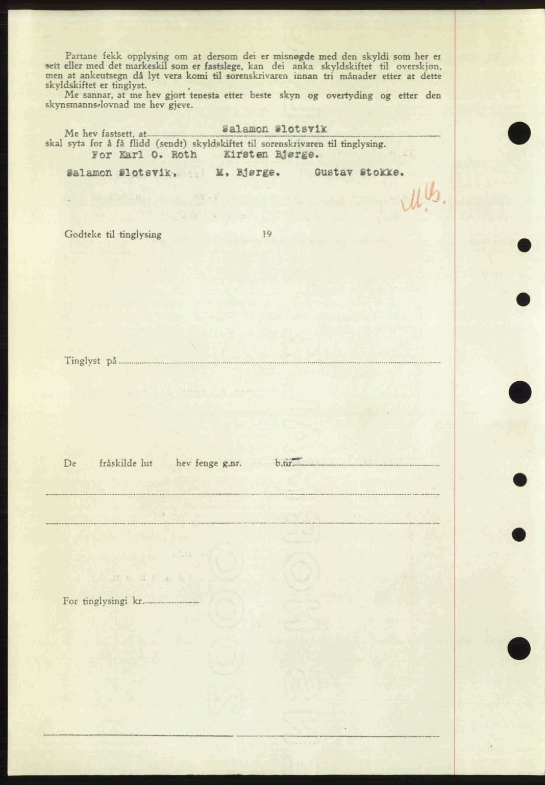 Nordre Sunnmøre sorenskriveri, AV/SAT-A-0006/1/2/2C/2Ca: Mortgage book no. A26, 1947-1948, Diary no: : 2035/1947