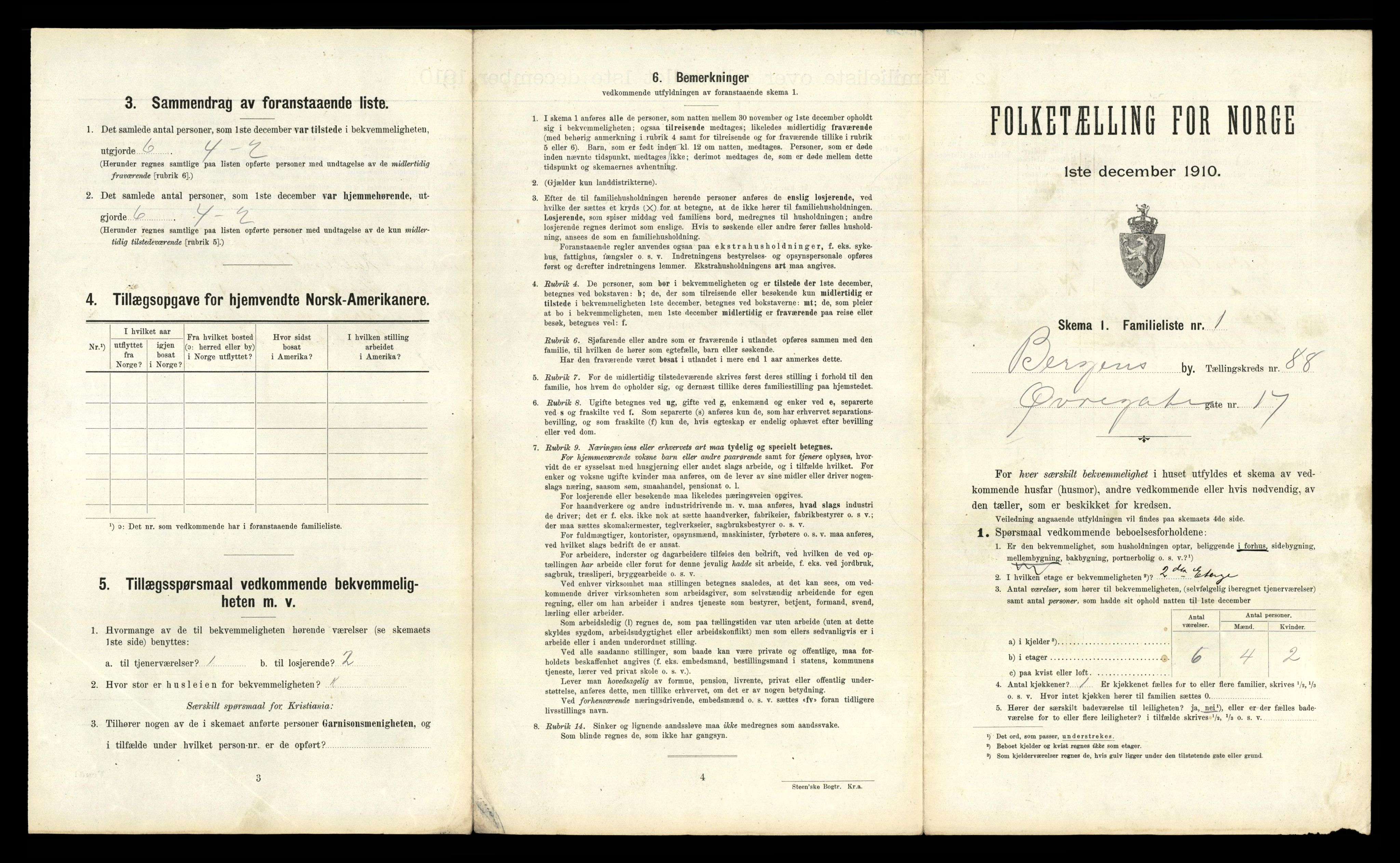 RA, 1910 census for Bergen, 1910, p. 31195