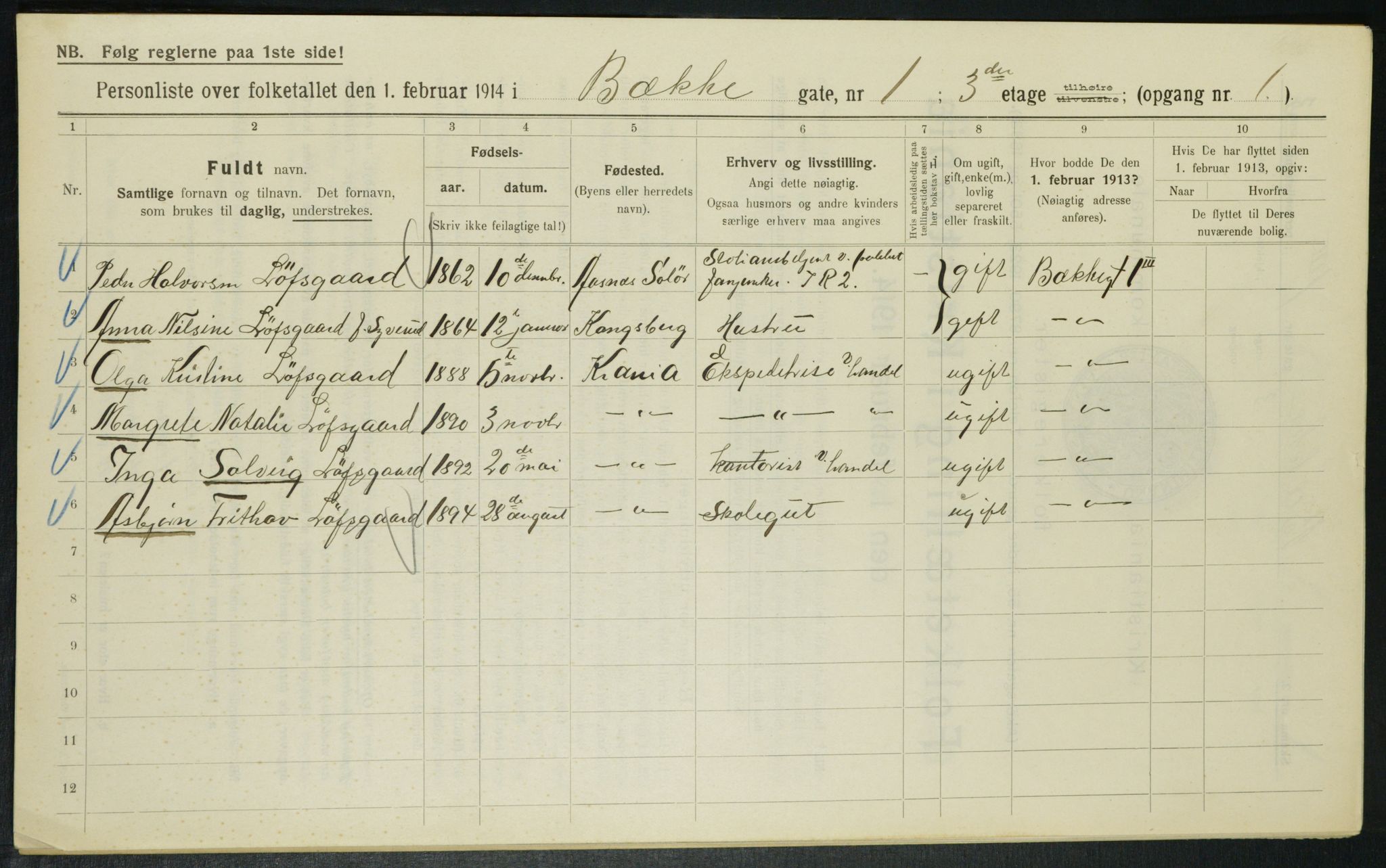 OBA, Municipal Census 1914 for Kristiania, 1914, p. 11173