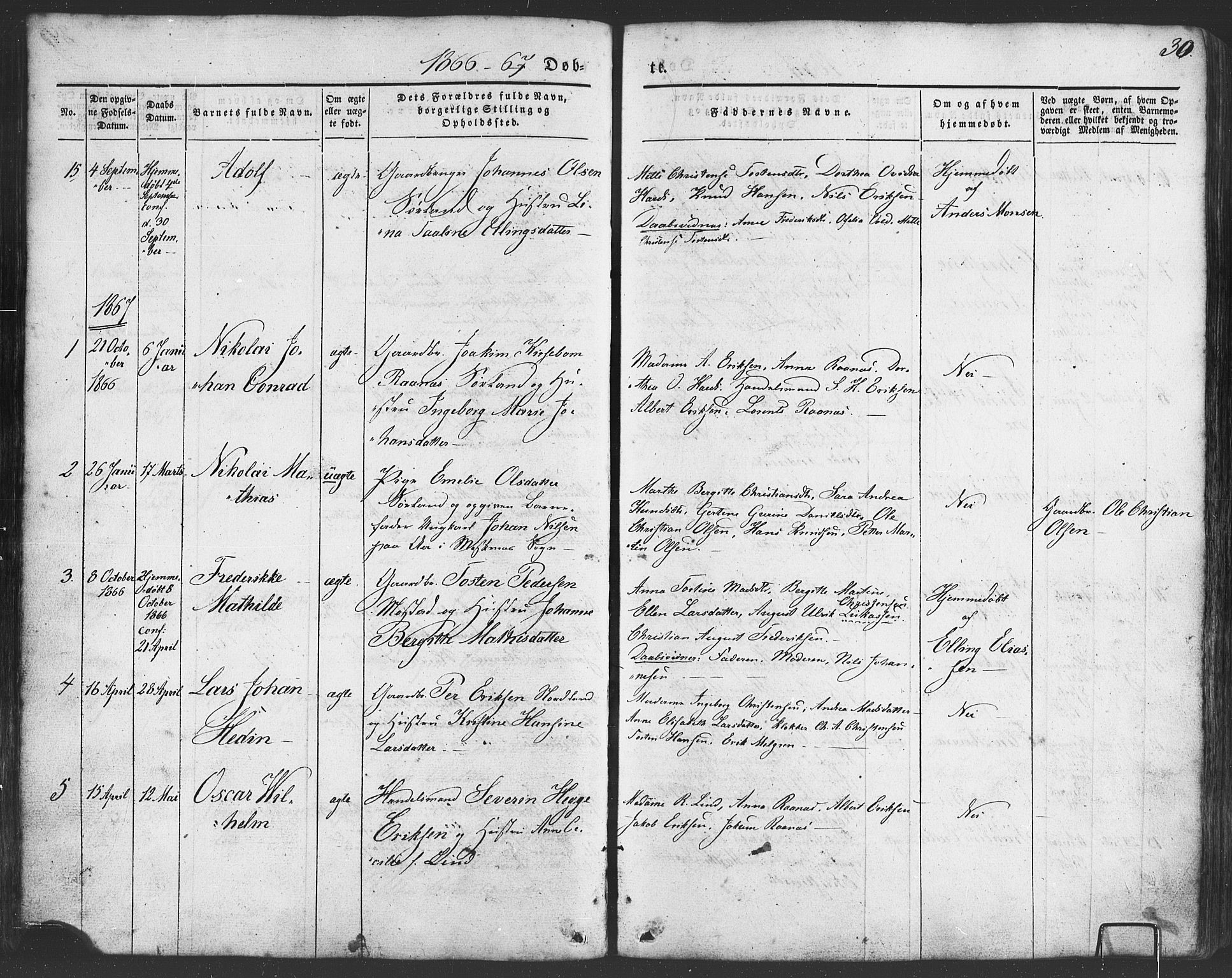 Ministerialprotokoller, klokkerbøker og fødselsregistre - Nordland, SAT/A-1459/807/L0121: Parish register (official) no. 807A04, 1846-1879, p. 30