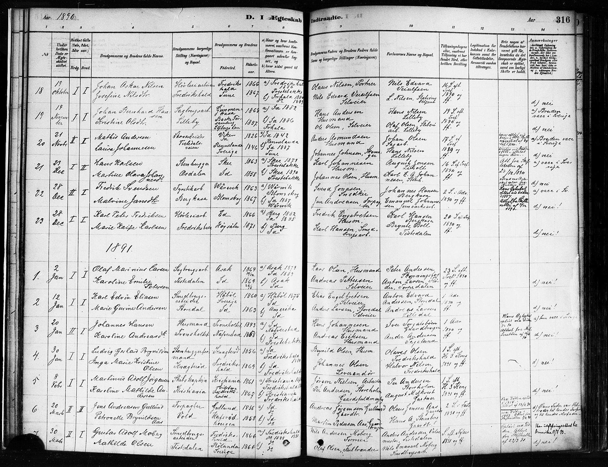 Idd prestekontor Kirkebøker, SAO/A-10911/F/Fc/L0006b: Parish register (official) no. III 6B, 1878-1903, p. 316