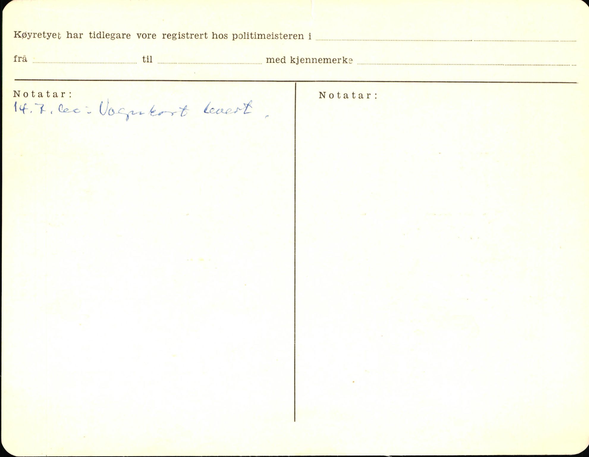 Statens vegvesen, Sogn og Fjordane vegkontor, SAB/A-5301/4/F/L0003: Registerkort utmeldte Fjordane S1000-2499, 1930-1961, p. 2