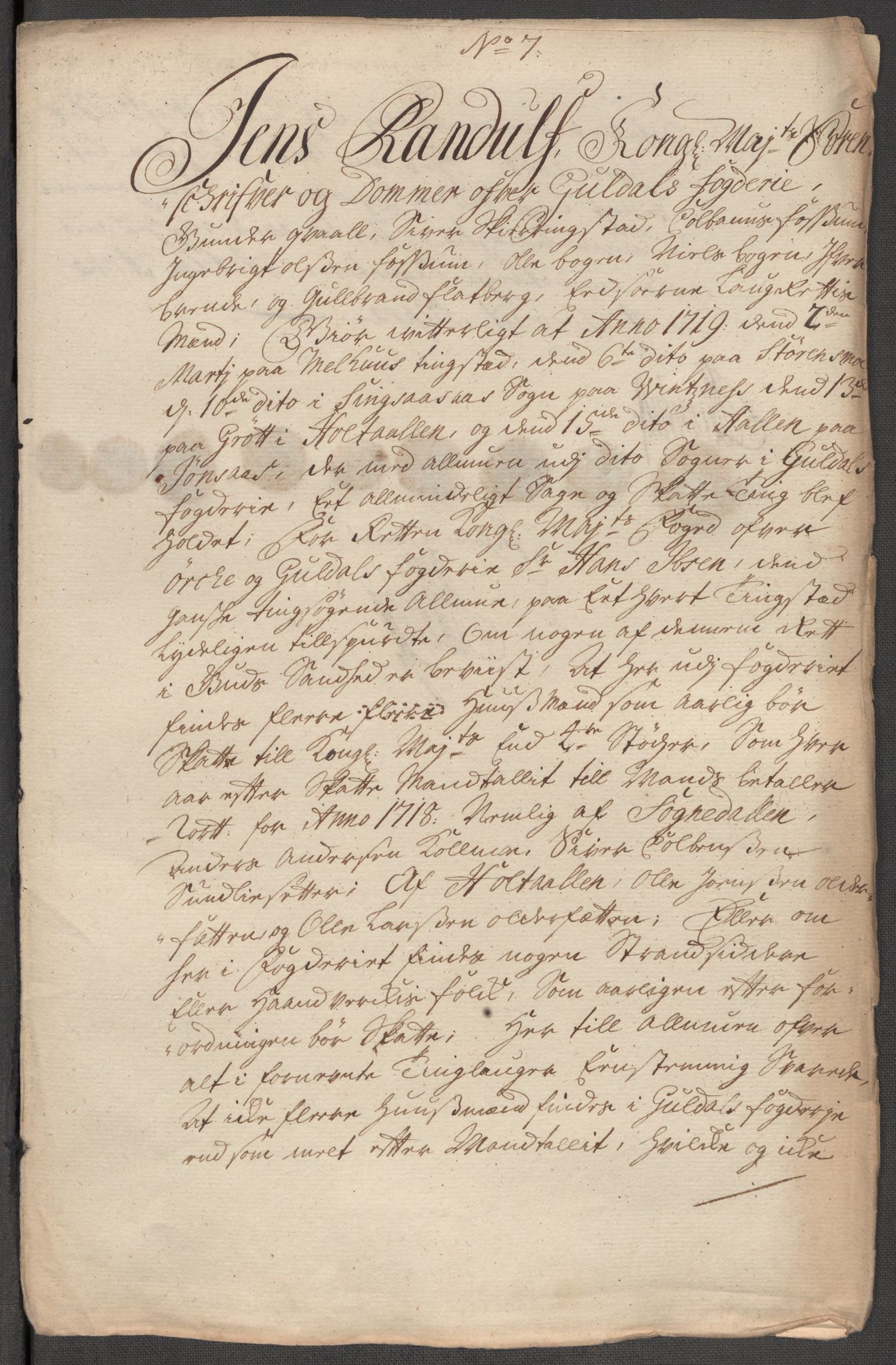 Rentekammeret inntil 1814, Reviderte regnskaper, Fogderegnskap, AV/RA-EA-4092/R60/L3972: Fogderegnskap Orkdal og Gauldal, 1718, p. 54