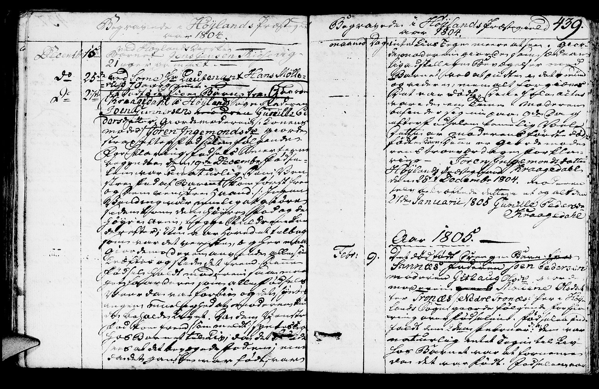 Høyland sokneprestkontor, SAST/A-101799/001/30BA/L0005: Parish register (official) no. A 5, 1804-1815, p. 439