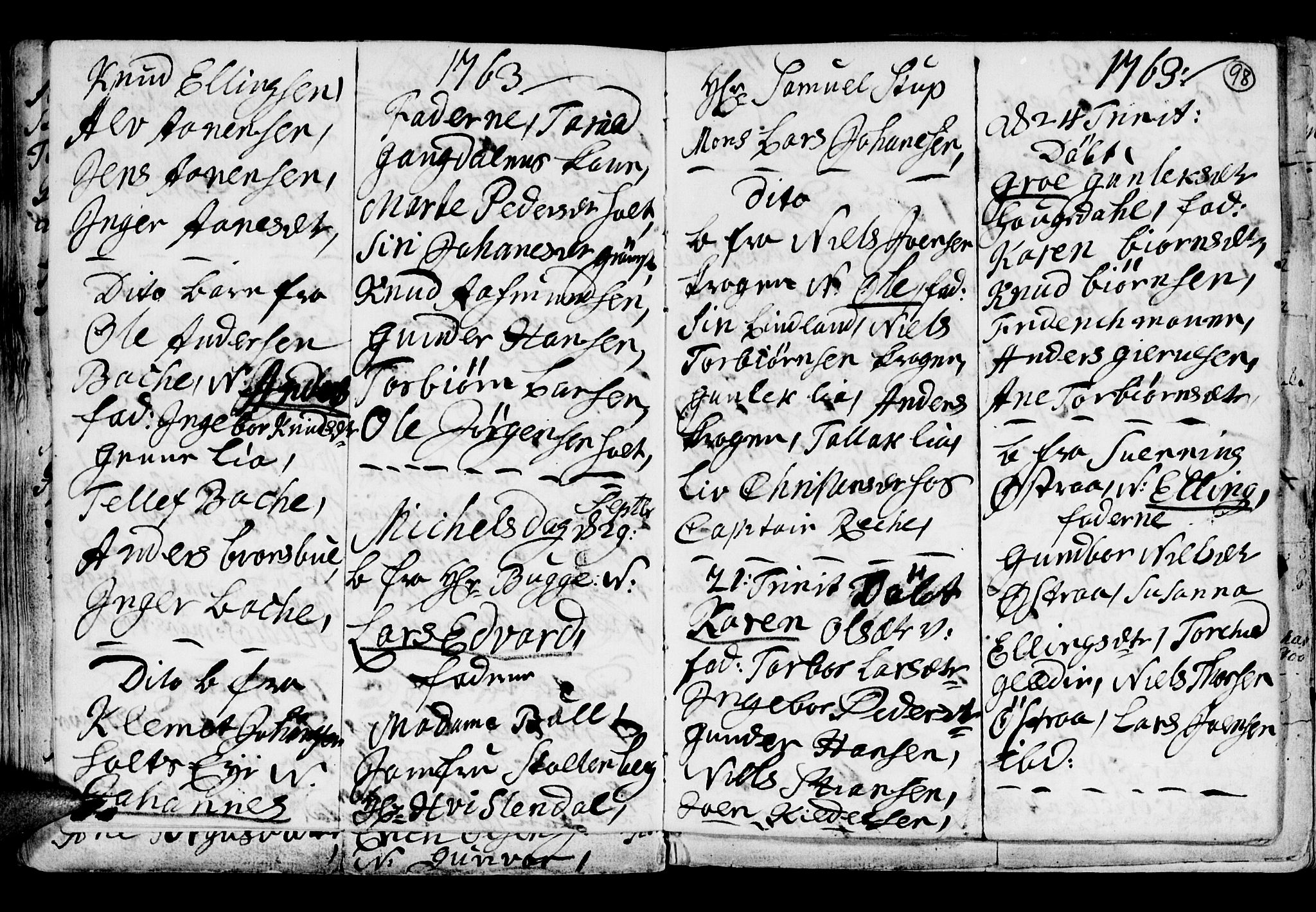 Holt sokneprestkontor, AV/SAK-1111-0021/F/Fb/L0005: Parish register (copy) no. B 5, 1746-1764, p. 98