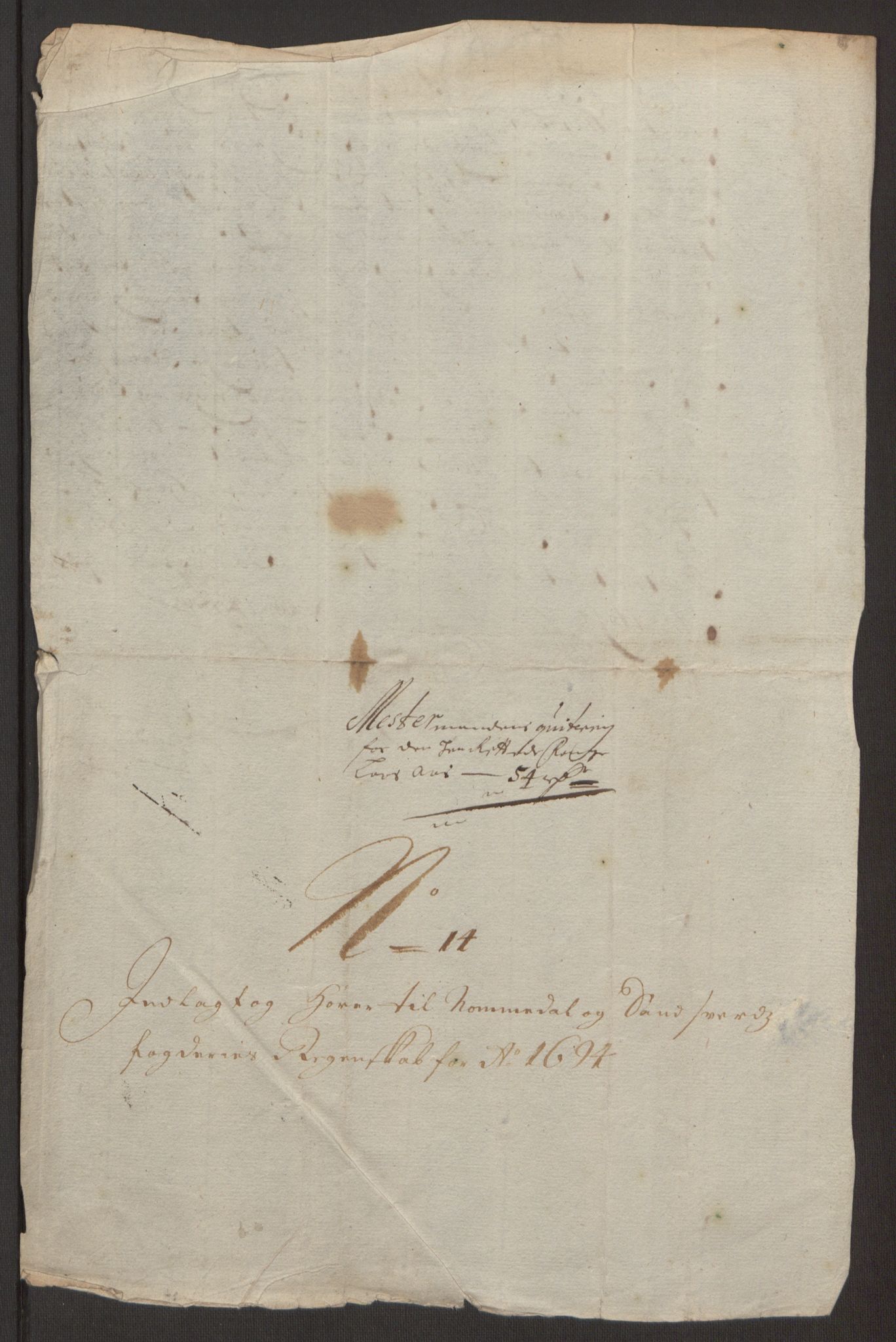 Rentekammeret inntil 1814, Reviderte regnskaper, Fogderegnskap, AV/RA-EA-4092/R24/L1575: Fogderegnskap Numedal og Sandsvær, 1692-1695, p. 485