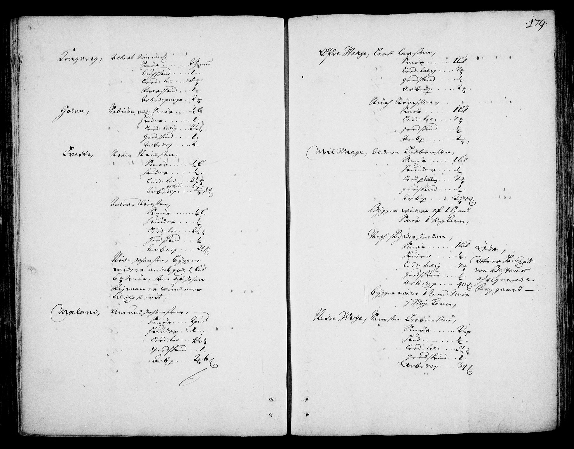 Rentekammeret inntil 1814, Realistisk ordnet avdeling, RA/EA-4070/On/L0002: [Jj 3]: Besiktigelsesforretninger over Halsnøy klosters gods, 1659-1703, p. 178b-179a