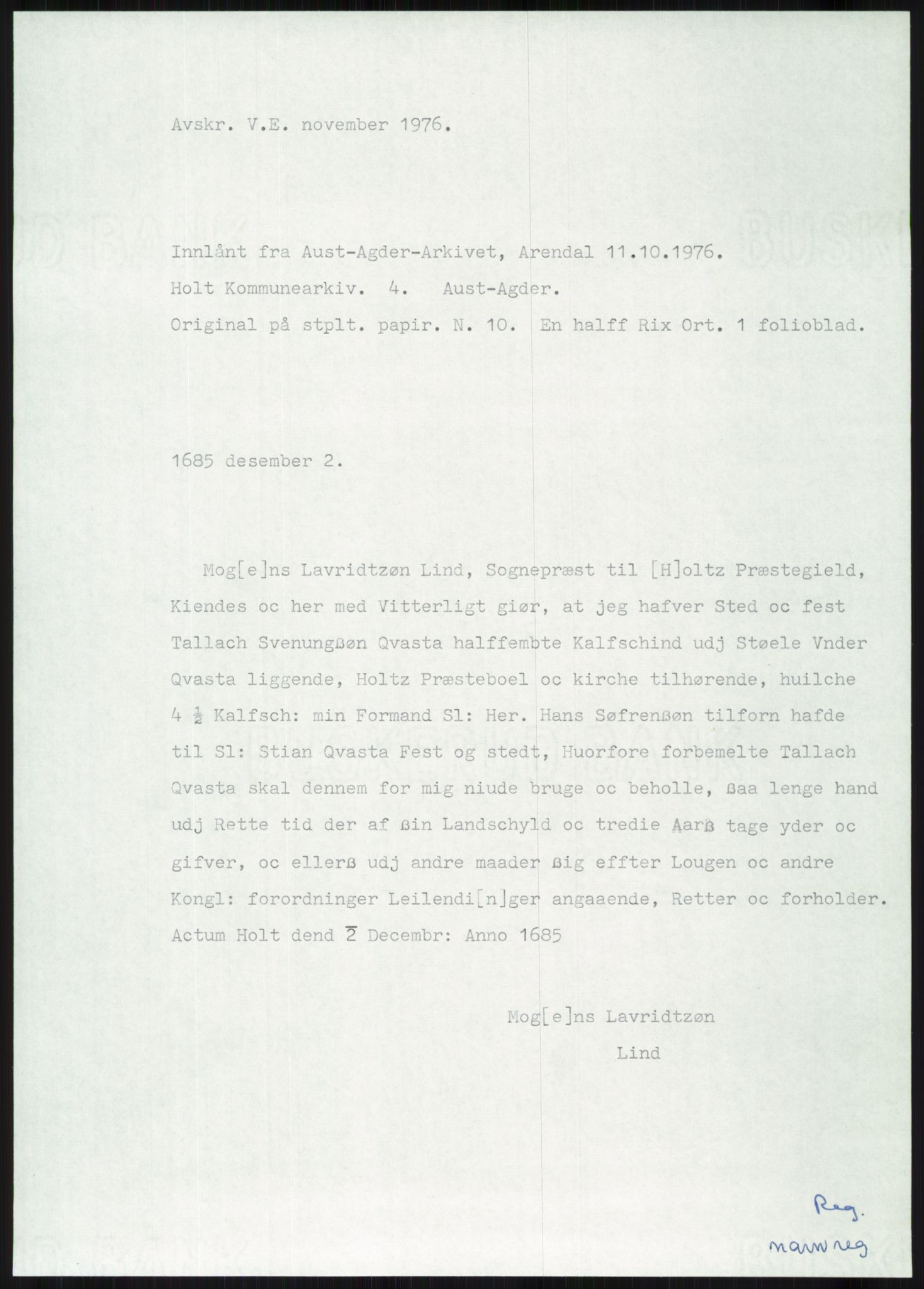 Samlinger til kildeutgivelse, Diplomavskriftsamlingen, AV/RA-EA-4053/H/Ha, p. 2798