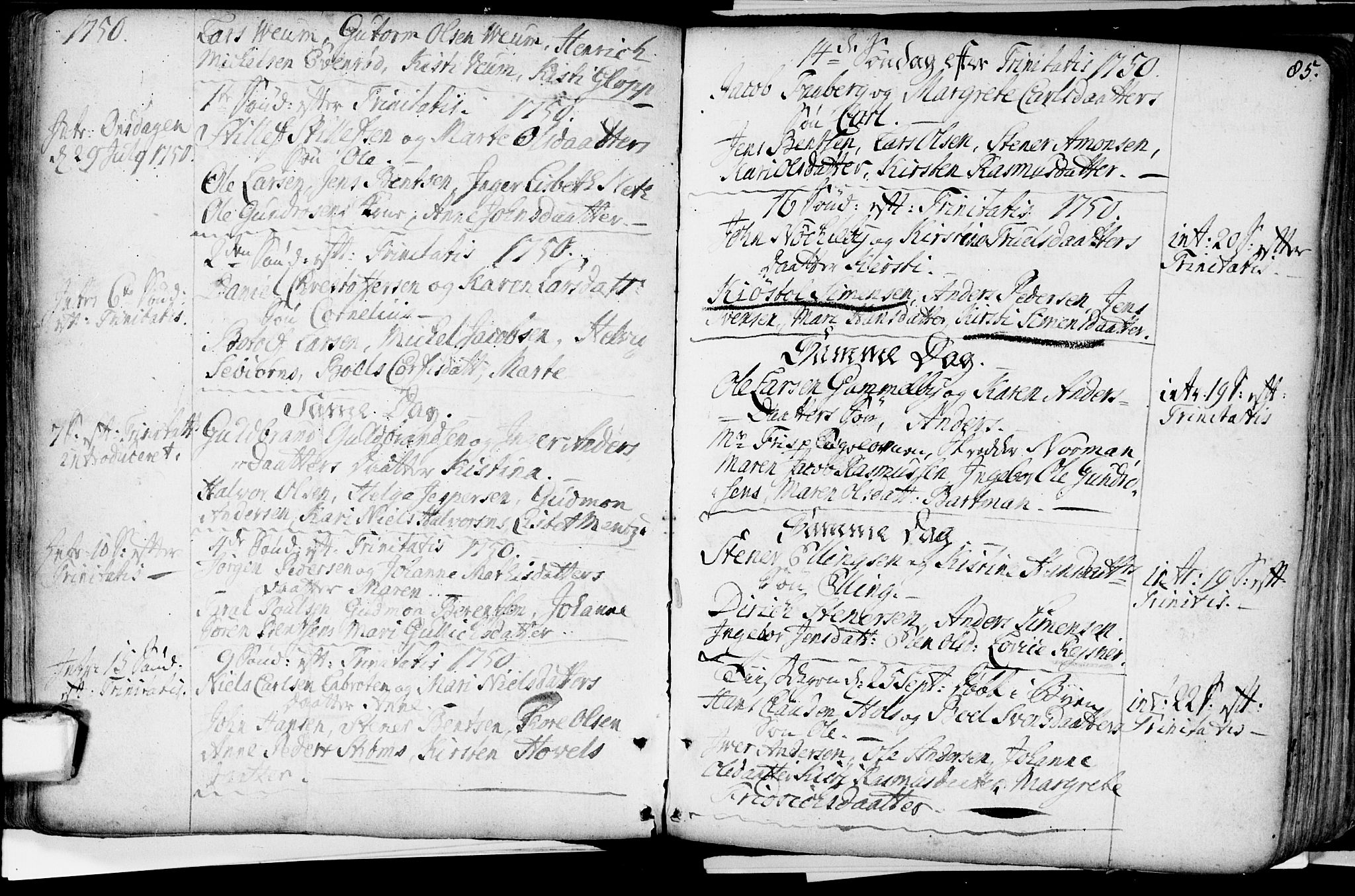 Glemmen prestekontor Kirkebøker, AV/SAO-A-10908/F/Fa/L0001: Parish register (official) no. 1, 1733-1759, p. 85