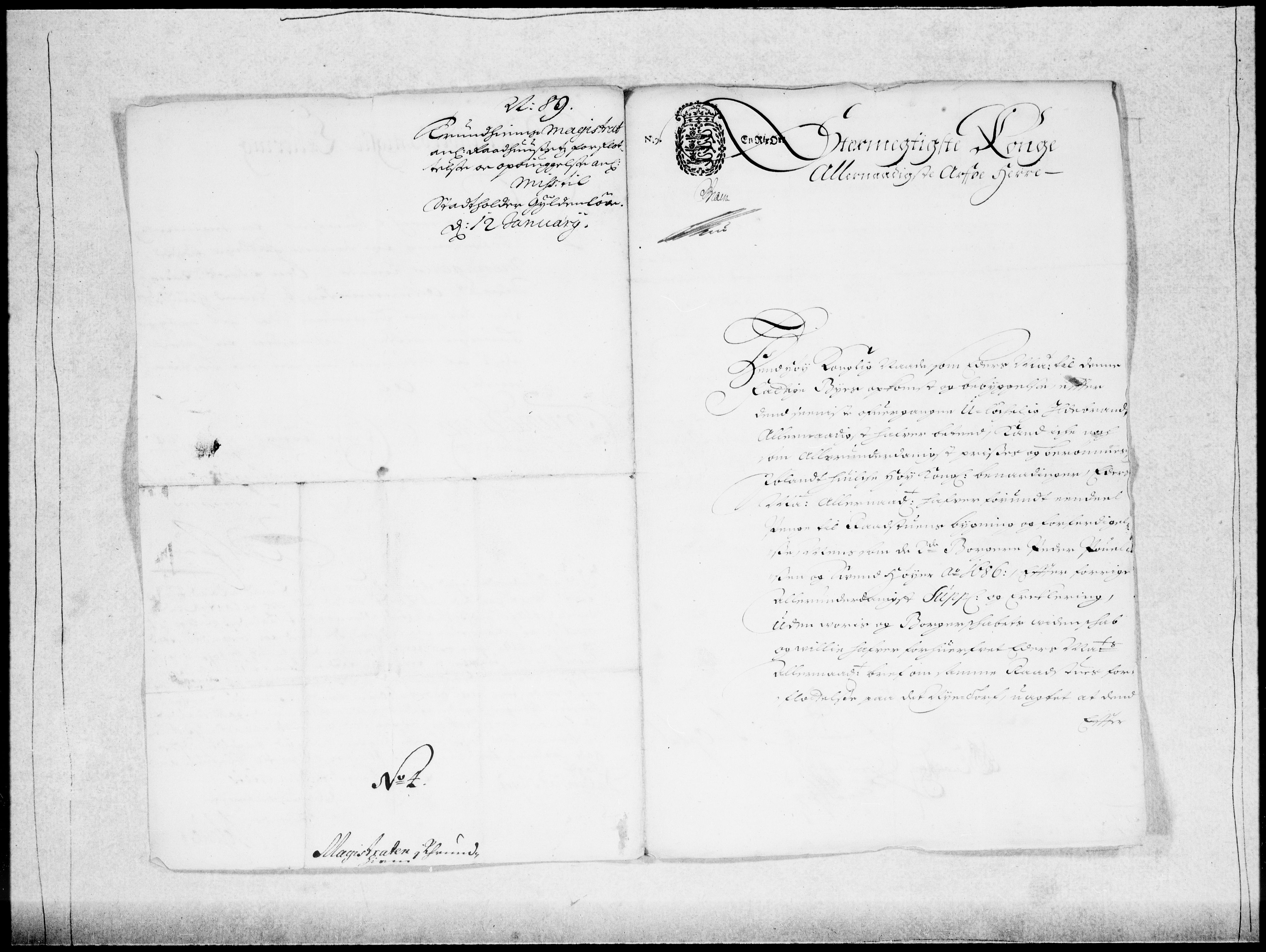 Danske Kanselli 1572-1799, AV/RA-EA-3023/F/Fc/Fcc/Fcca/L0042: Norske innlegg 1572-1799, 1688-1689, p. 390