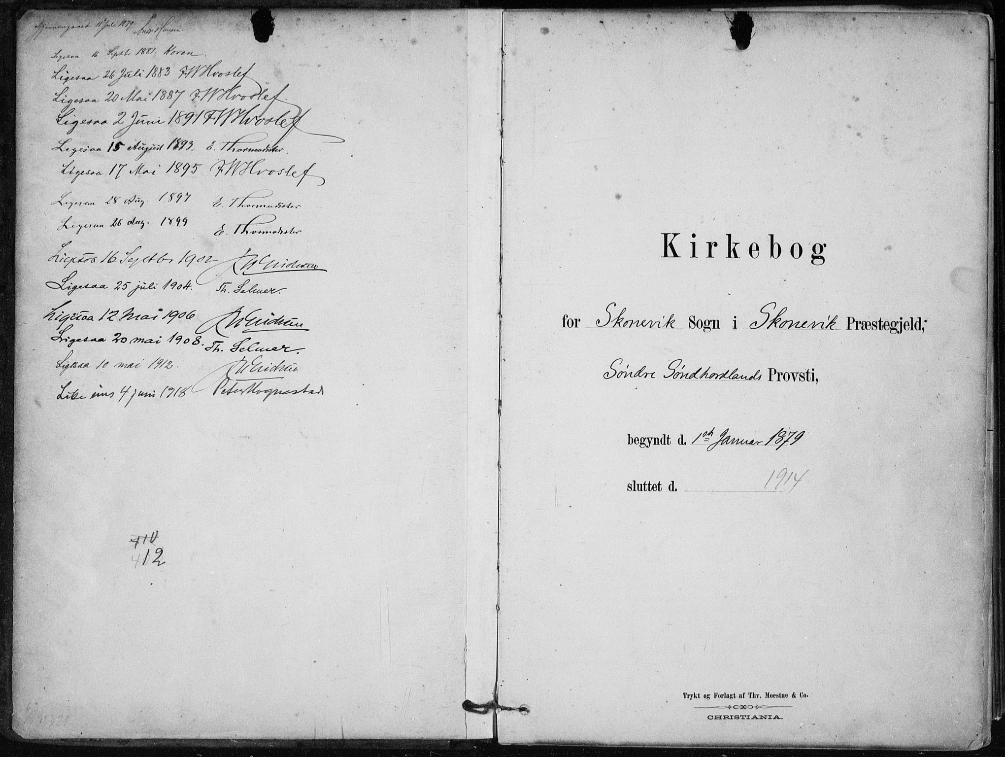 Skånevik sokneprestembete, AV/SAB-A-77801/H/Haa: Parish register (official) no. B 1, 1879-1914