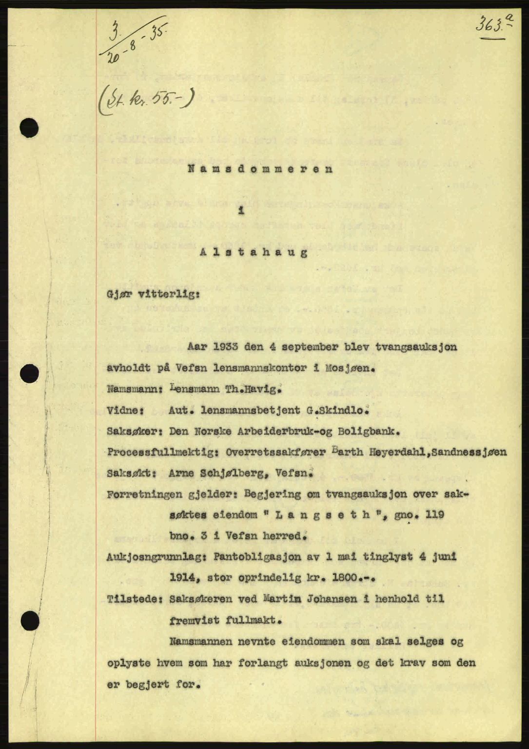 Alstahaug sorenskriveri, SAT/A-1009: Mortgage book no. 42, 1935-1937, Deed date: 20.08.1935