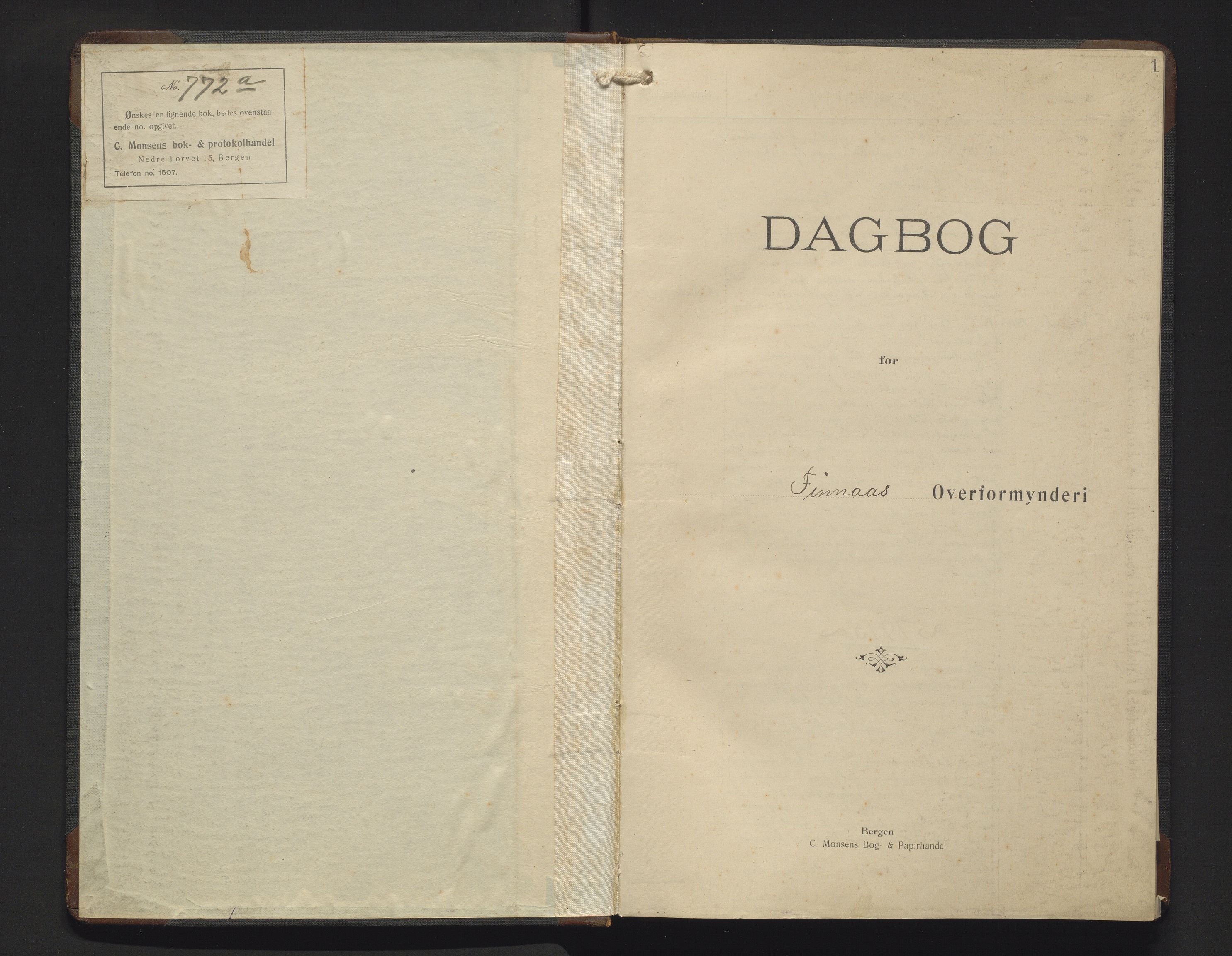 Finnaas kommune. Overformynderiet, IKAH/1218a-812/C/Ca/Caa/L0007: Postjournal for Finnås overformynderi, 1914-1918