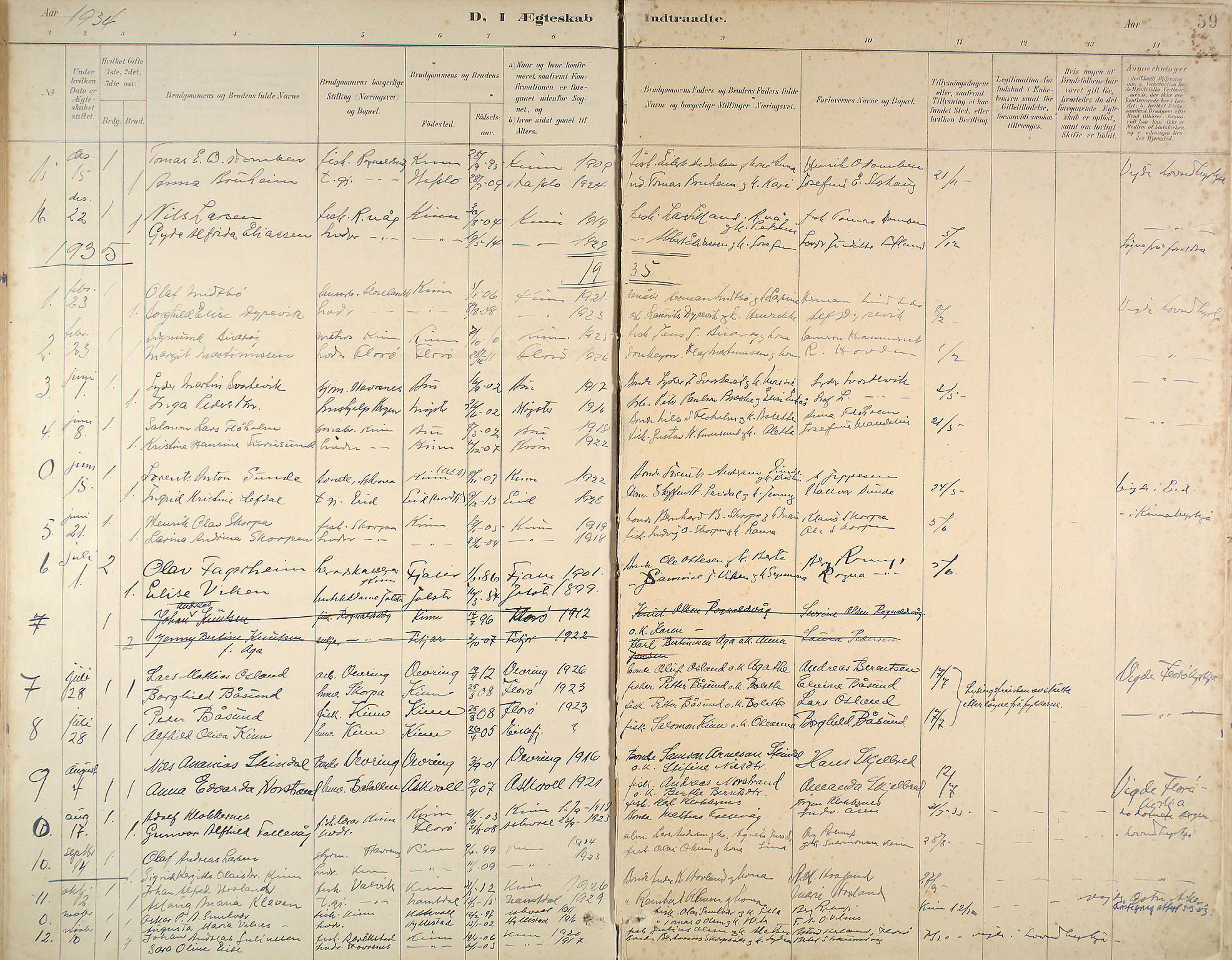 Kinn sokneprestembete, SAB/A-80801/H/Haa/Haab/L0011: Parish register (official) no. B 11, 1886-1936, p. 59