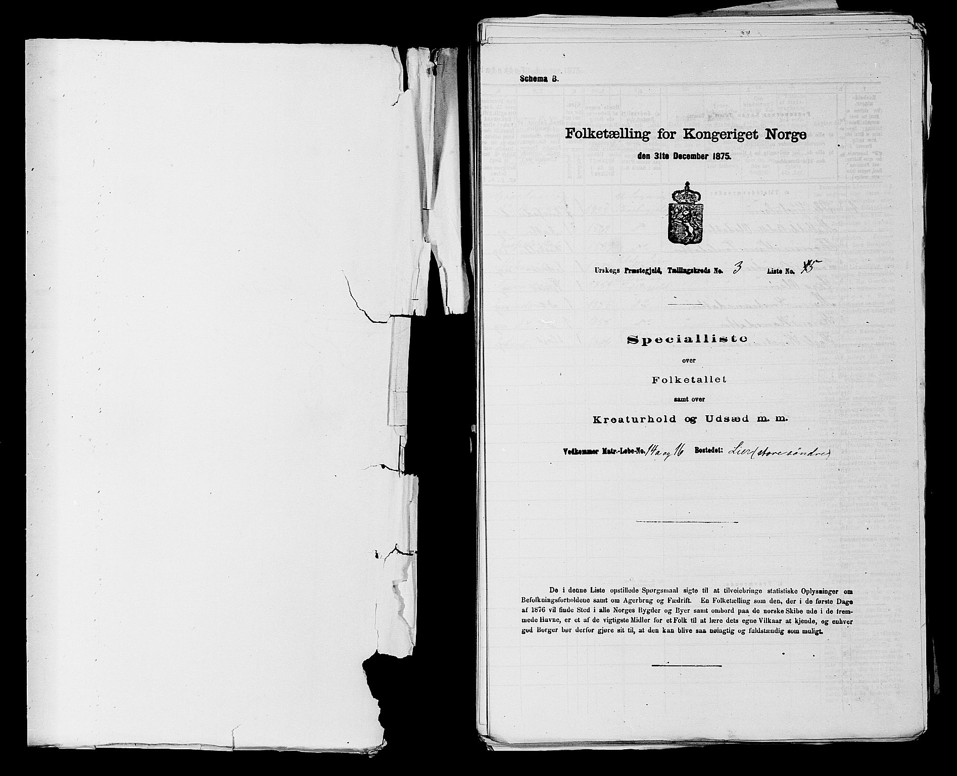 RA, 1875 census for 0224P Aurskog, 1875, p. 264