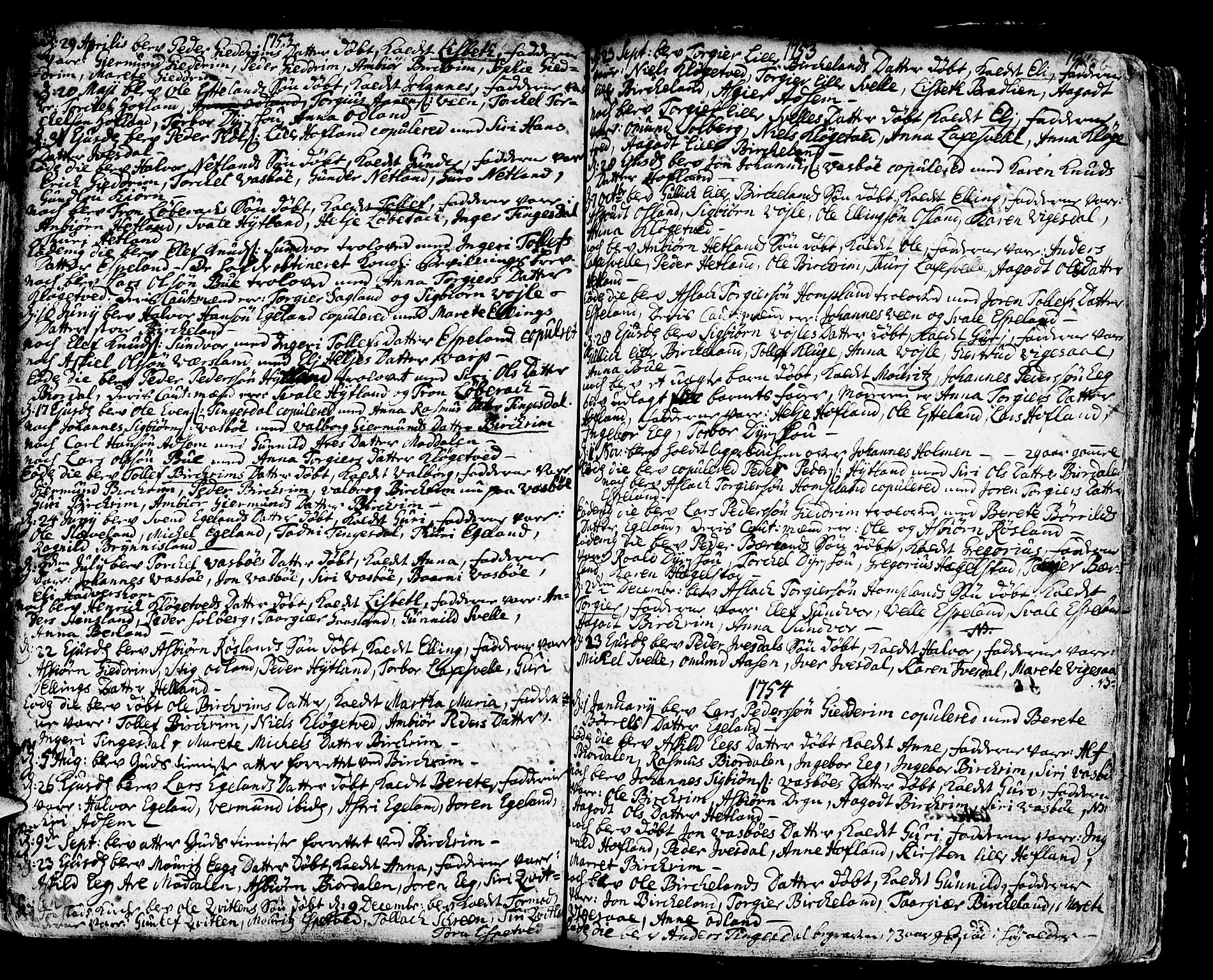Helleland sokneprestkontor, SAST/A-101810: Parish register (official) no. A 1 /2, 1713-1761, p. 193b