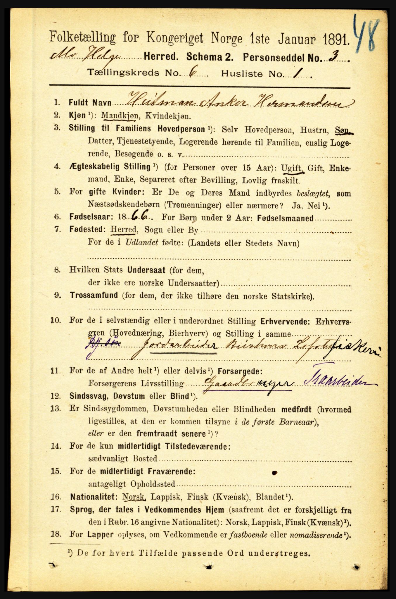 RA, 1891 census for 1833 Mo, 1891, p. 2203