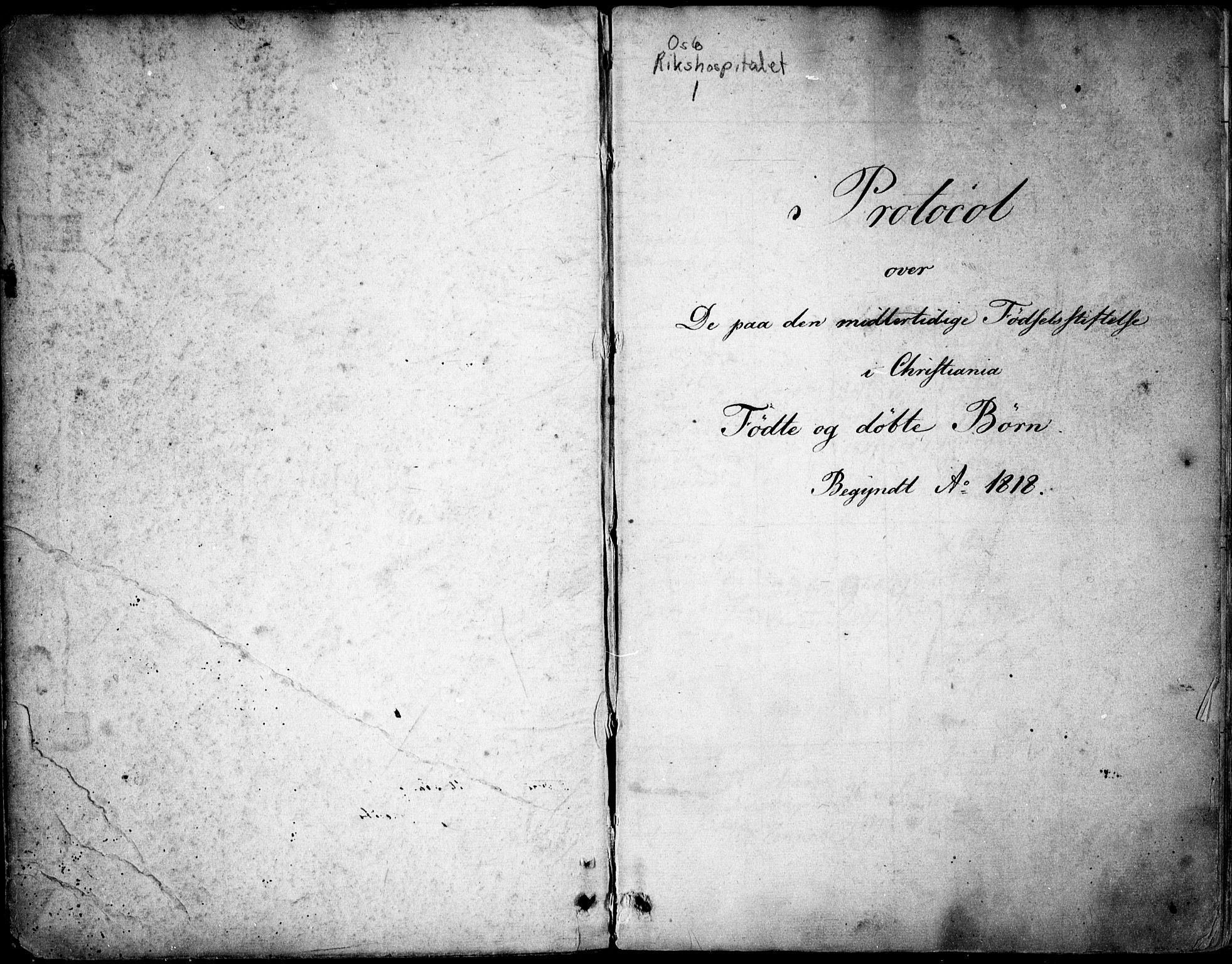 Rikshospitalet prestekontor Kirkebøker, SAO/A-10309b/F/L0001: Parish register (official) no. 1, 1818-1832