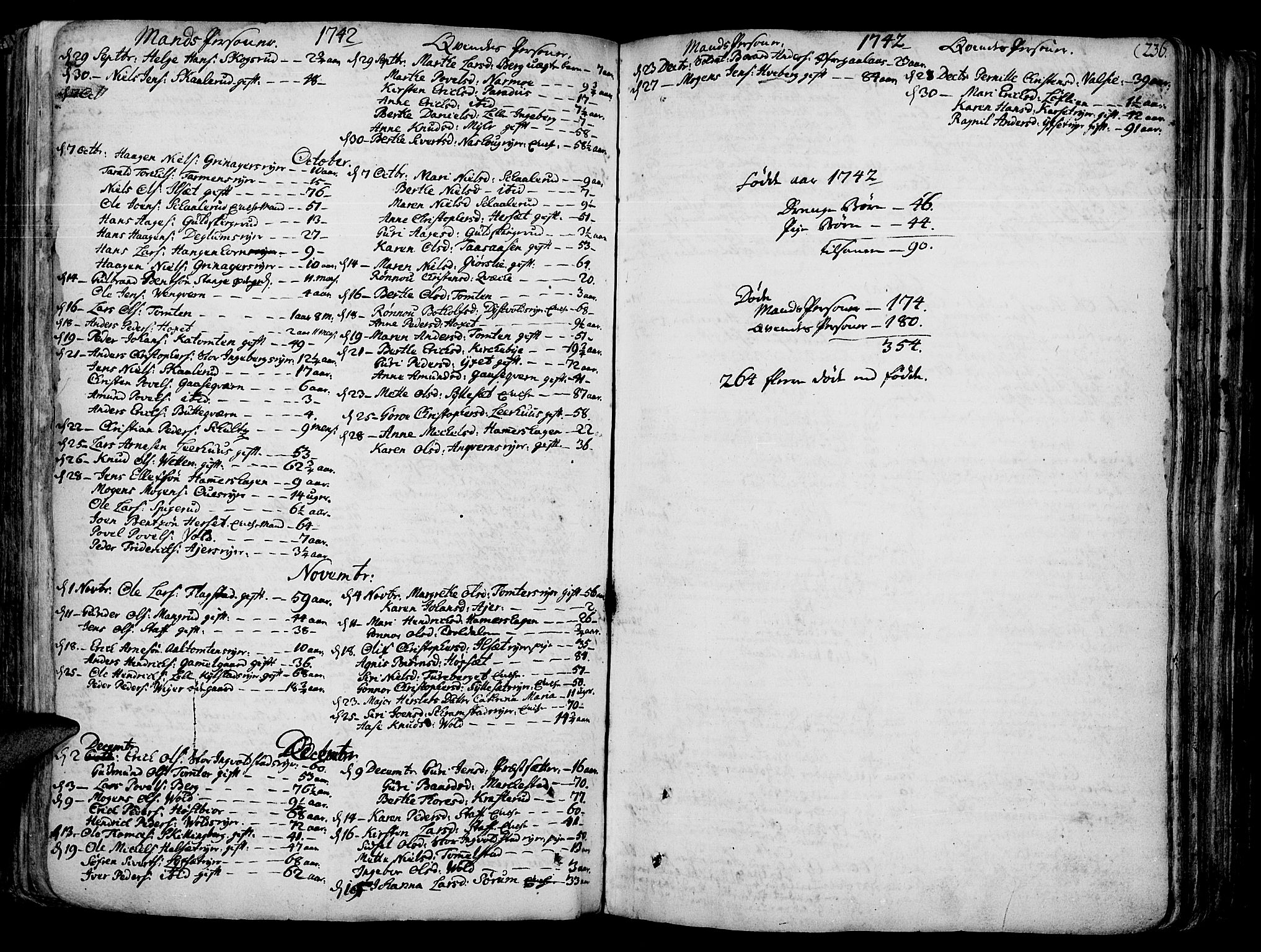 Vang prestekontor, Hedmark, AV/SAH-PREST-008/H/Ha/Haa/L0003: Parish register (official) no. 3, 1734-1809, p. 236