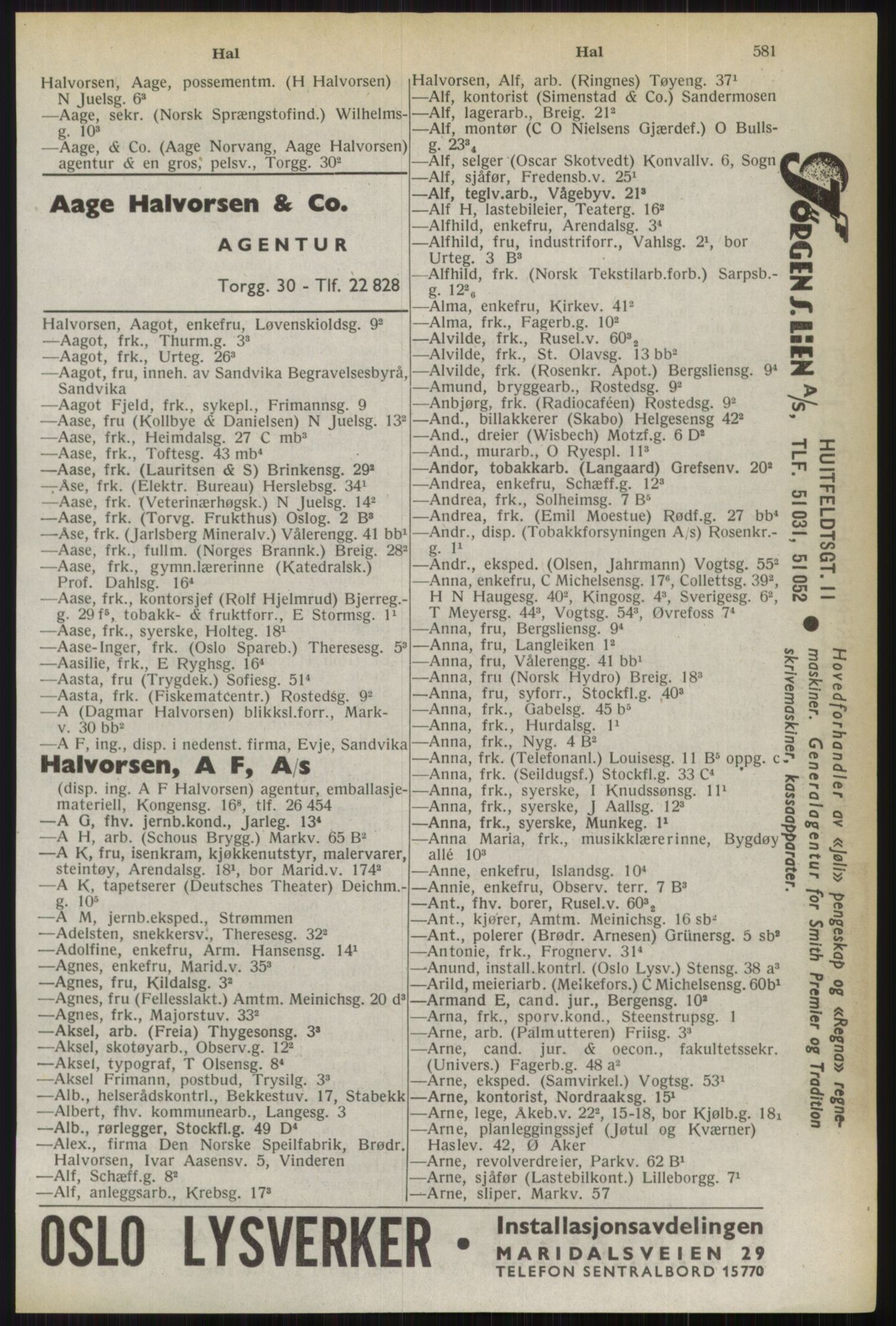 Kristiania/Oslo adressebok, PUBL/-, 1944, p. 581