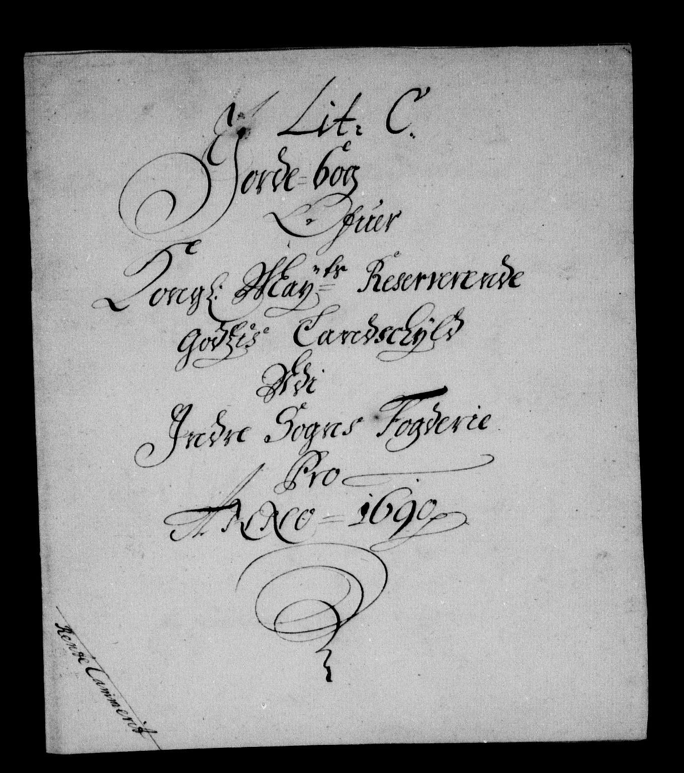 Rentekammeret inntil 1814, Reviderte regnskaper, Stiftamtstueregnskaper, Bergen stiftamt, AV/RA-EA-6043/R/Rc/L0093: Bergen stiftamt, 1690