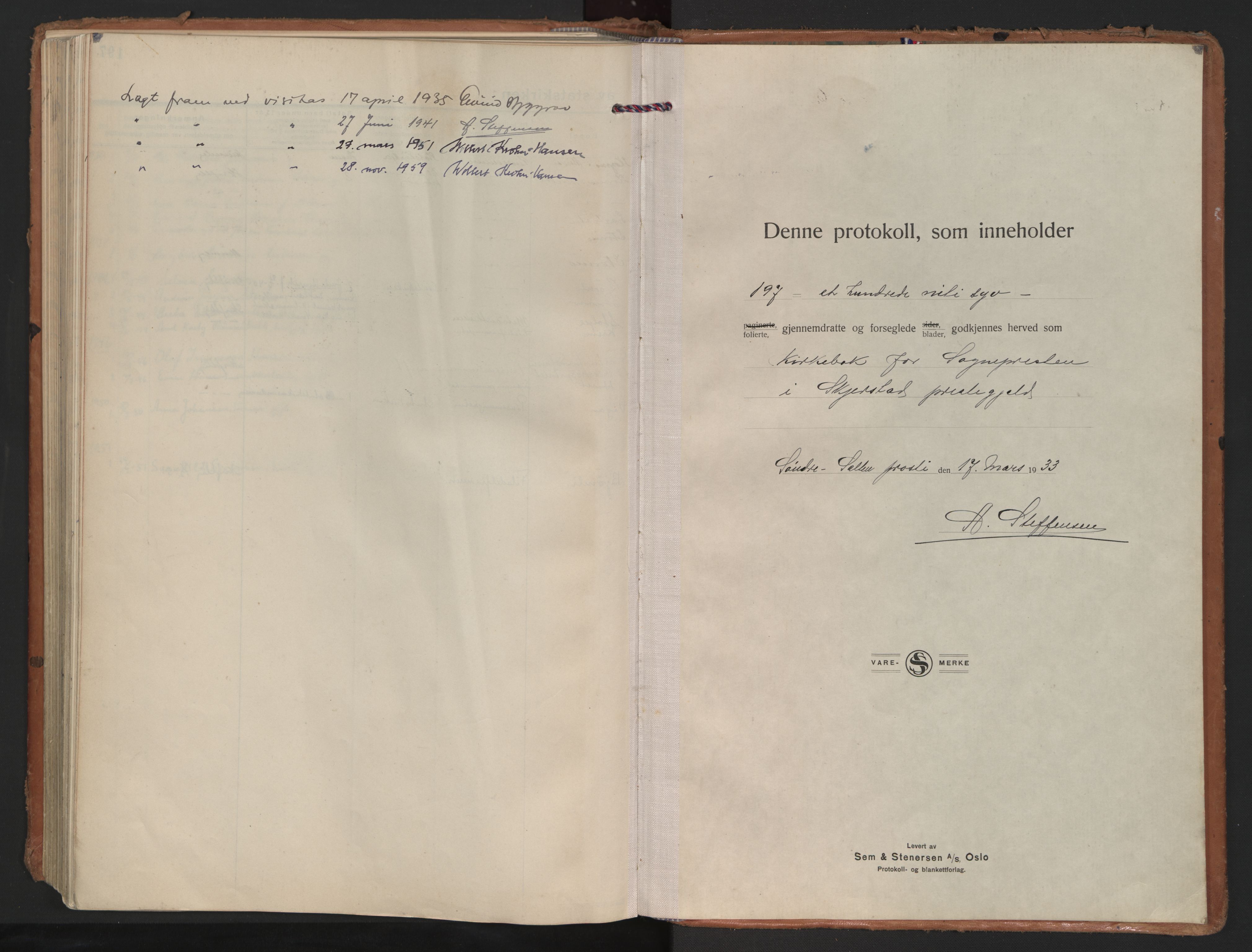Ministerialprotokoller, klokkerbøker og fødselsregistre - Nordland, SAT/A-1459/852/L0749: Parish register (official) no. 852A19, 1933-1951