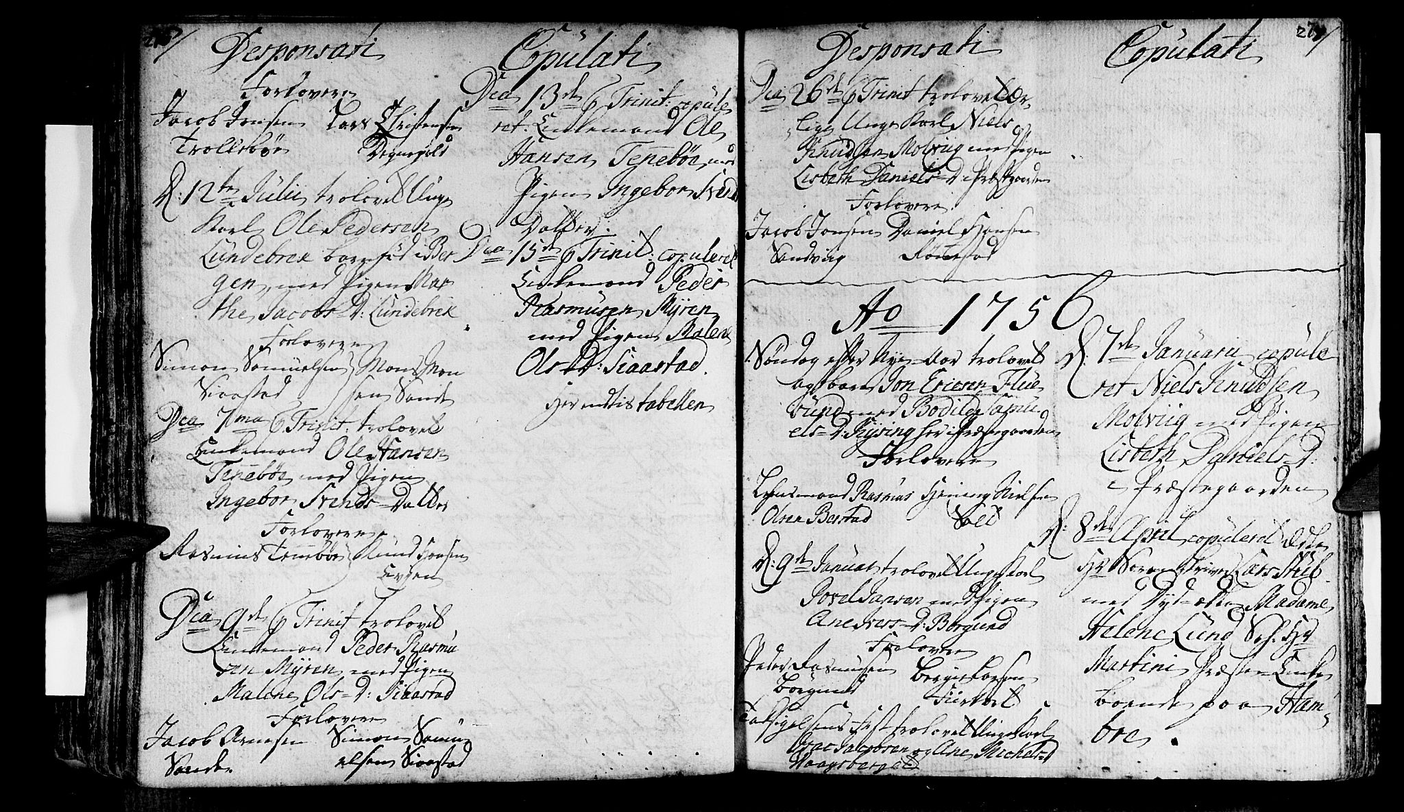 Selje sokneprestembete, AV/SAB-A-99938/H/Ha/Haa/Haaa: Parish register (official) no. A 4, 1743-1759, p. 216-217