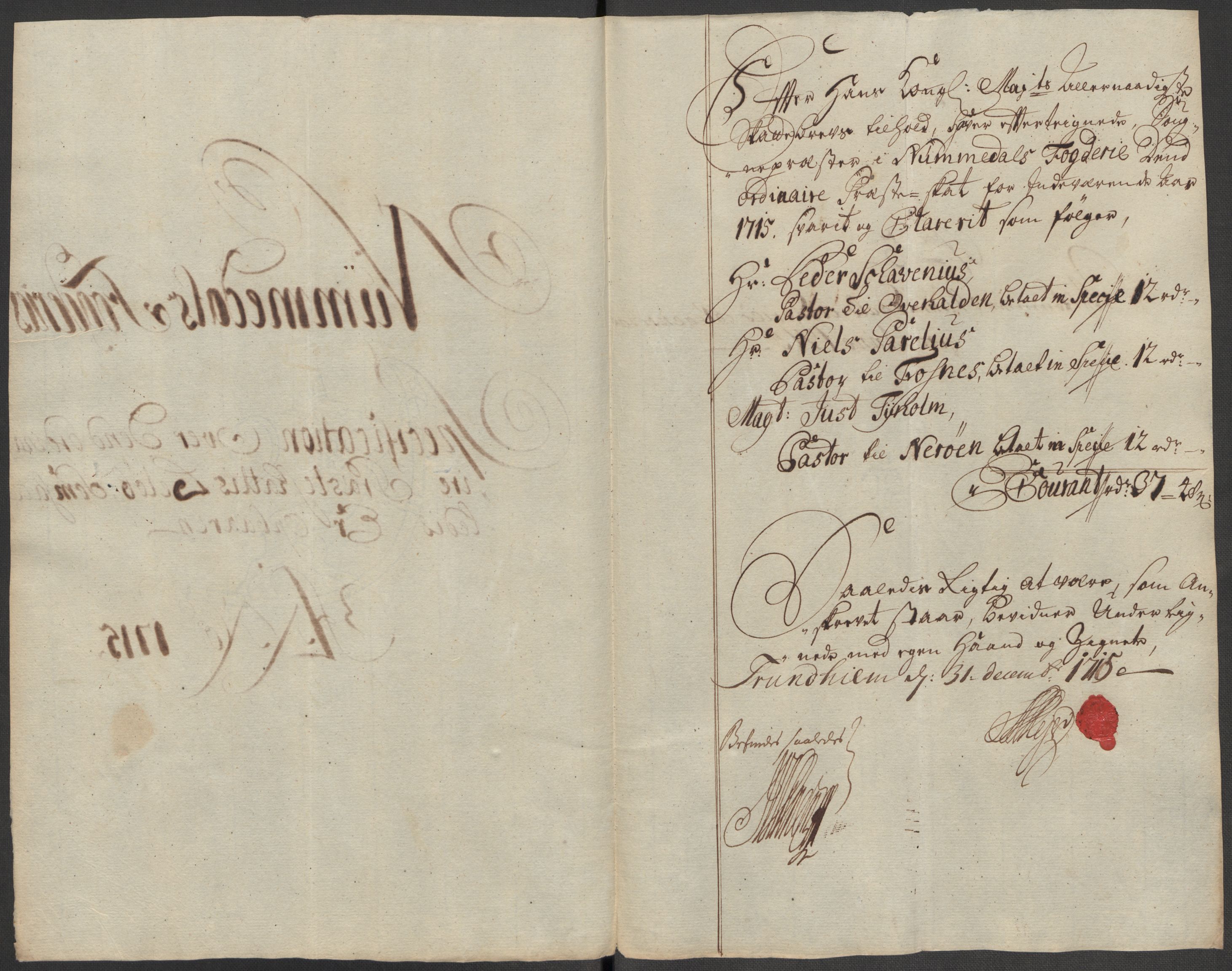 Rentekammeret inntil 1814, Reviderte regnskaper, Fogderegnskap, AV/RA-EA-4092/R64/L4436: Fogderegnskap Namdal, 1715, p. 110