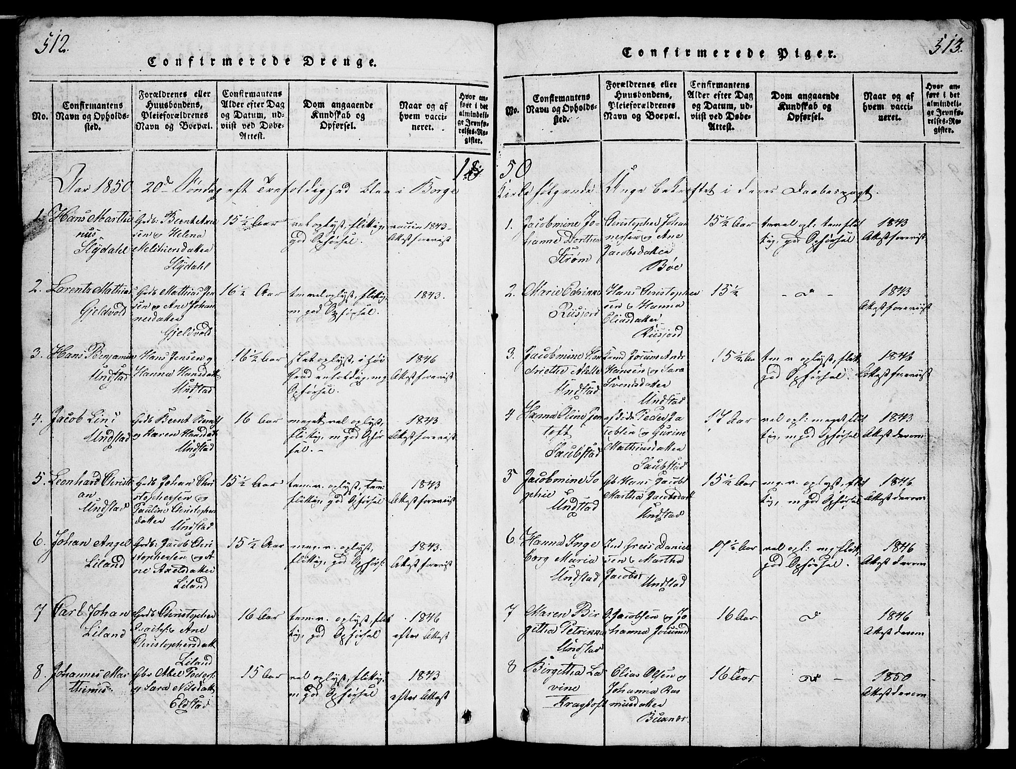 Ministerialprotokoller, klokkerbøker og fødselsregistre - Nordland, AV/SAT-A-1459/880/L1139: Parish register (copy) no. 880C01, 1836-1857, p. 512-513